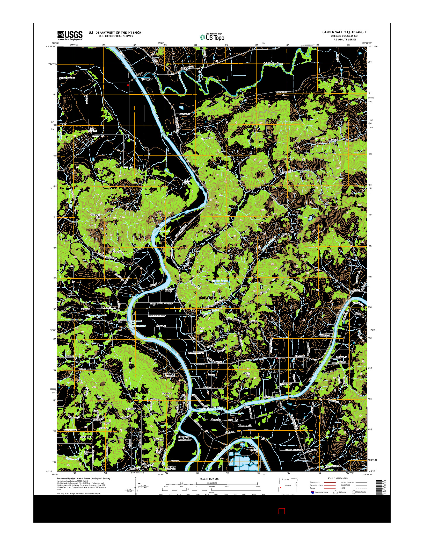 USGS US TOPO 7.5-MINUTE MAP FOR GARDEN VALLEY, OR 2014