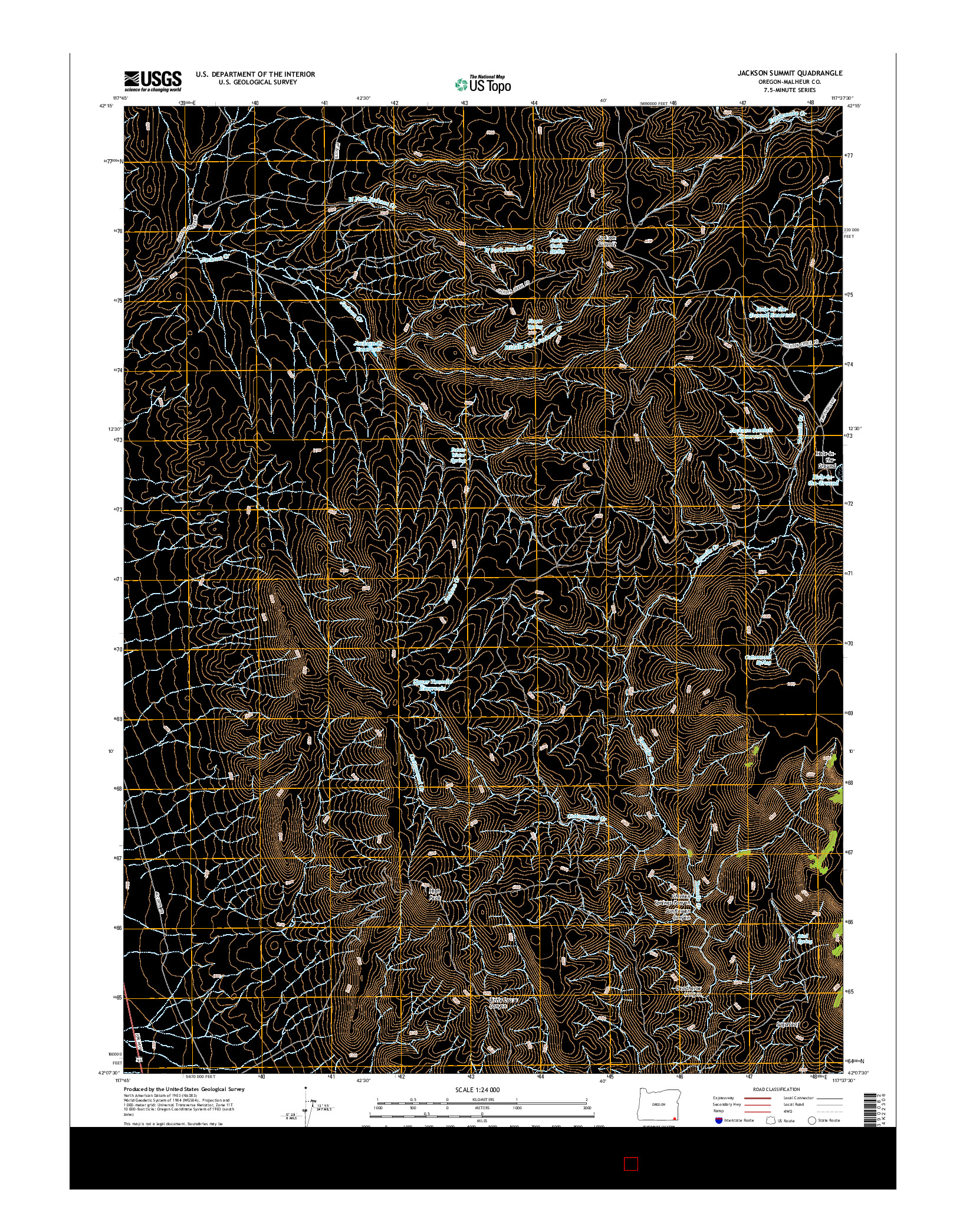 USGS US TOPO 7.5-MINUTE MAP FOR JACKSON SUMMIT, OR 2014