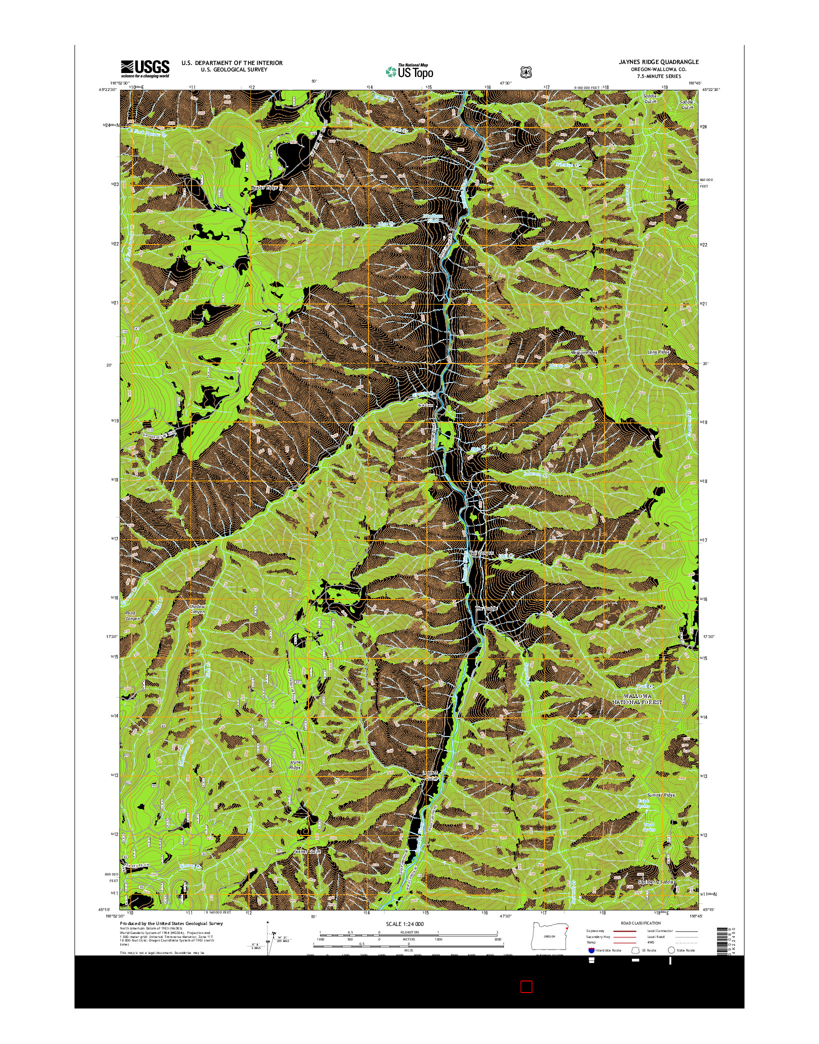 USGS US TOPO 7.5-MINUTE MAP FOR JAYNES RIDGE, OR 2014