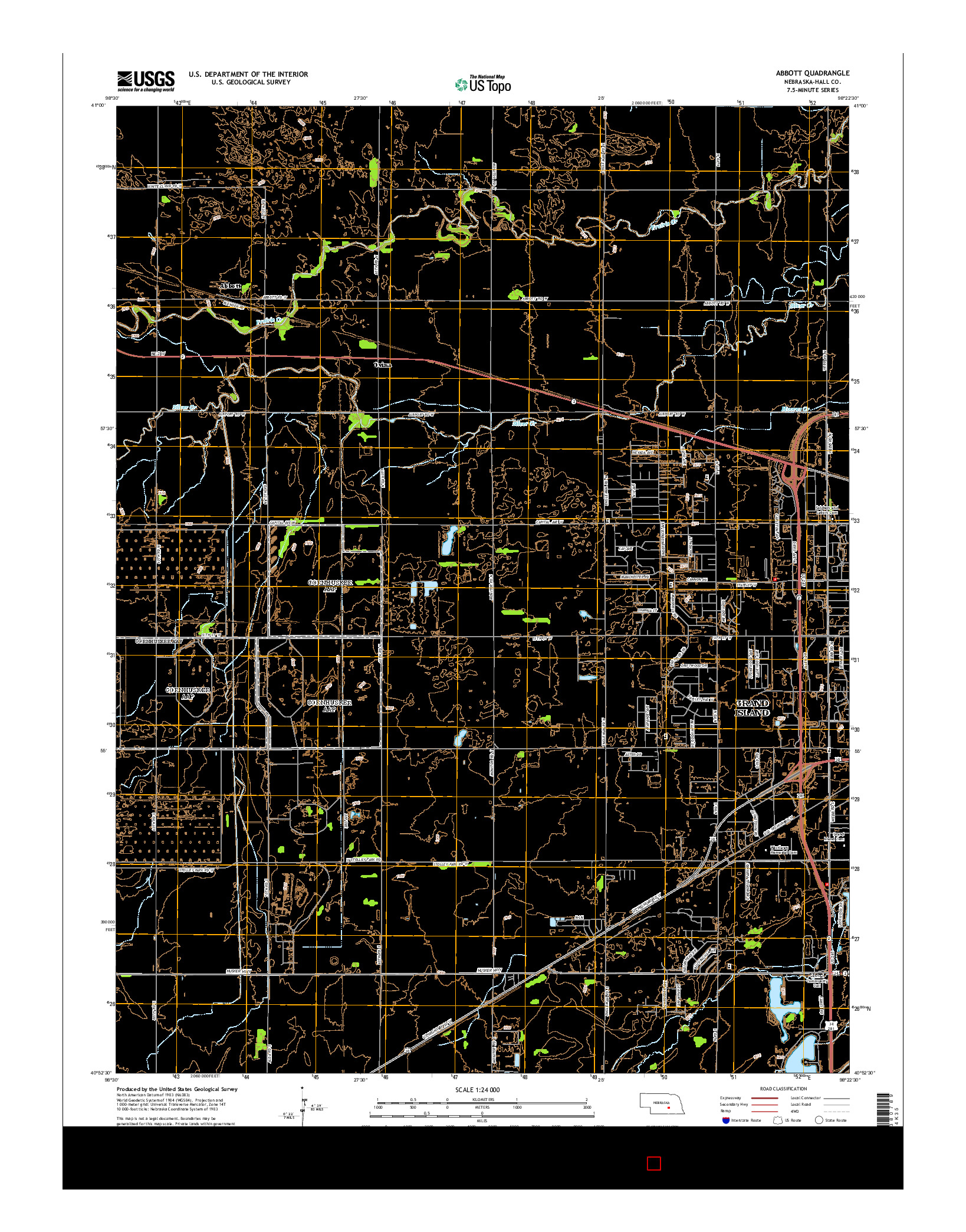USGS US TOPO 7.5-MINUTE MAP FOR ABBOTT, NE 2014