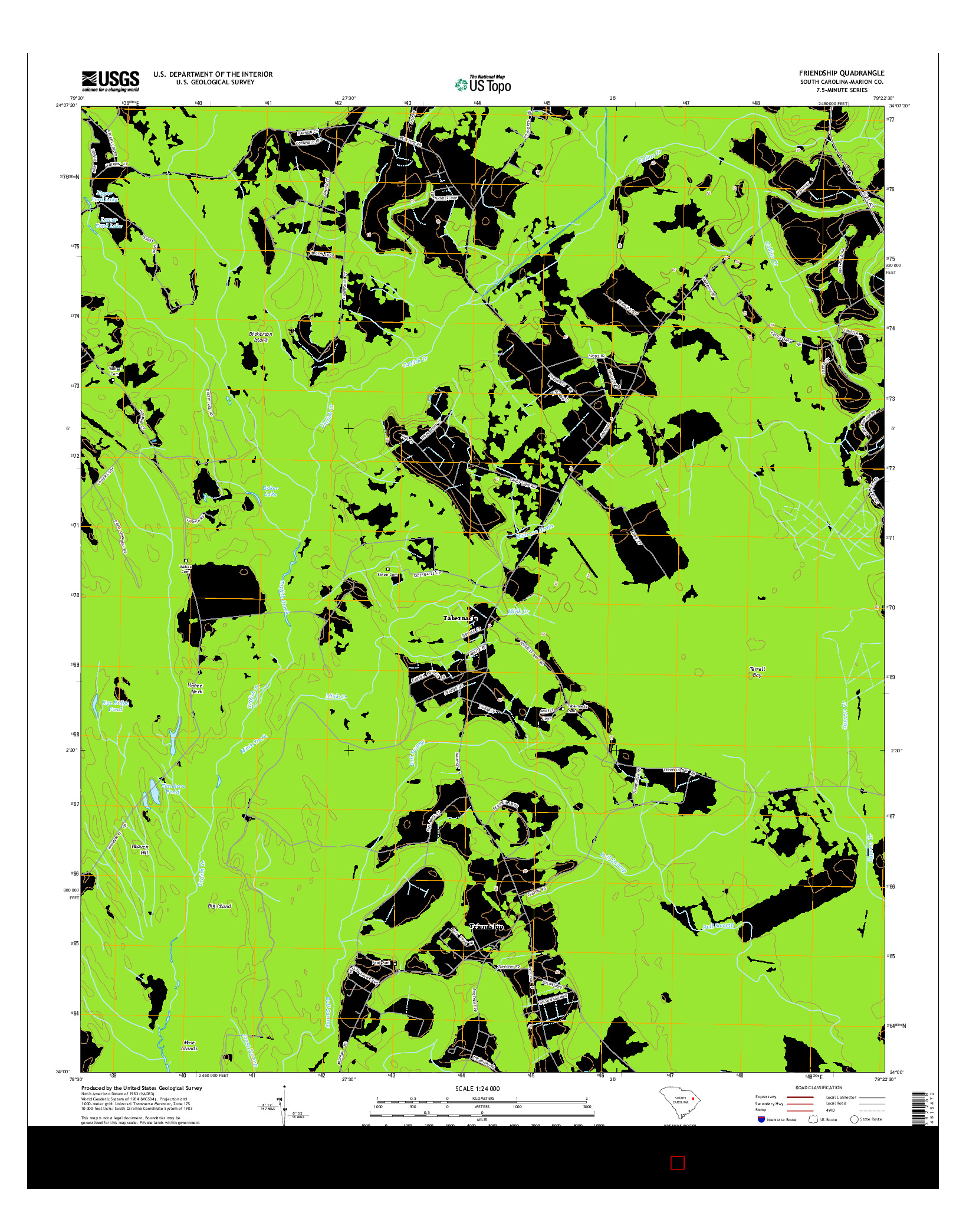 USGS US TOPO 7.5-MINUTE MAP FOR FRIENDSHIP, SC 2014