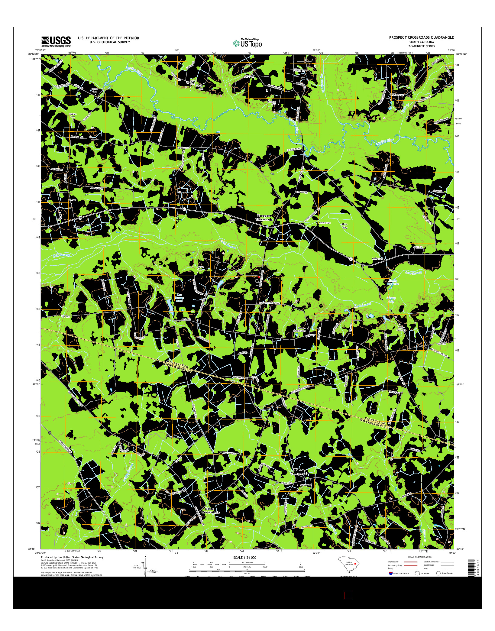 USGS US TOPO 7.5-MINUTE MAP FOR PROSPECT CROSSROADS, SC 2014