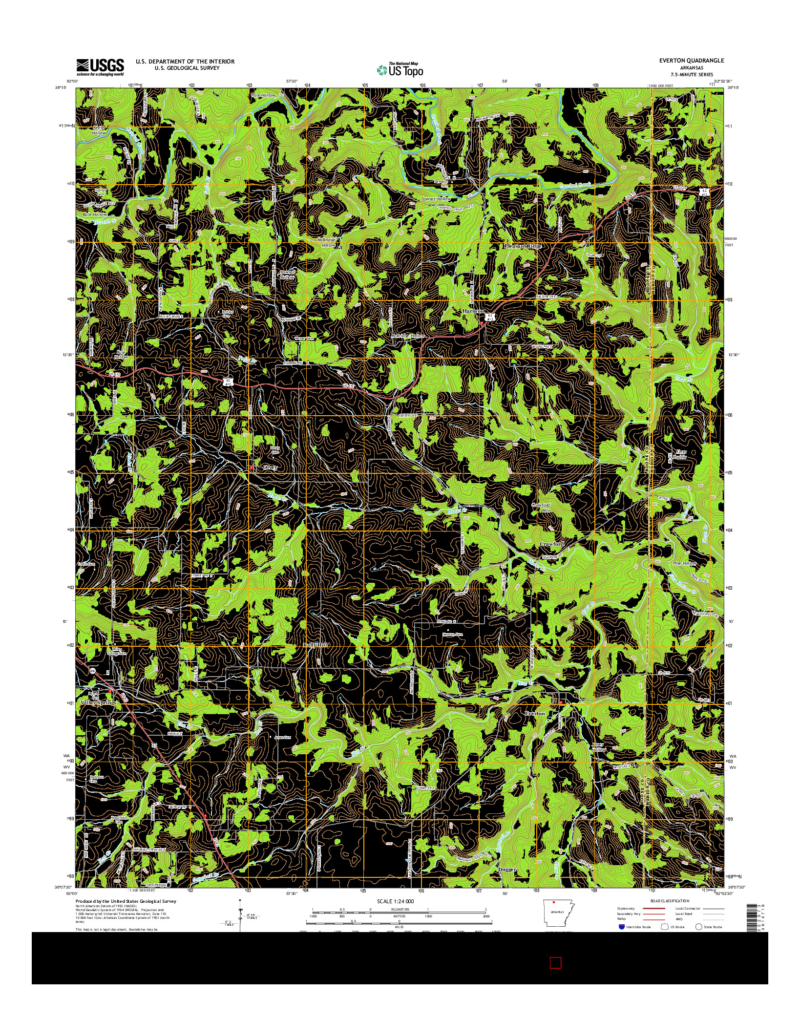 USGS US TOPO 7.5-MINUTE MAP FOR EVERTON, AR 2014