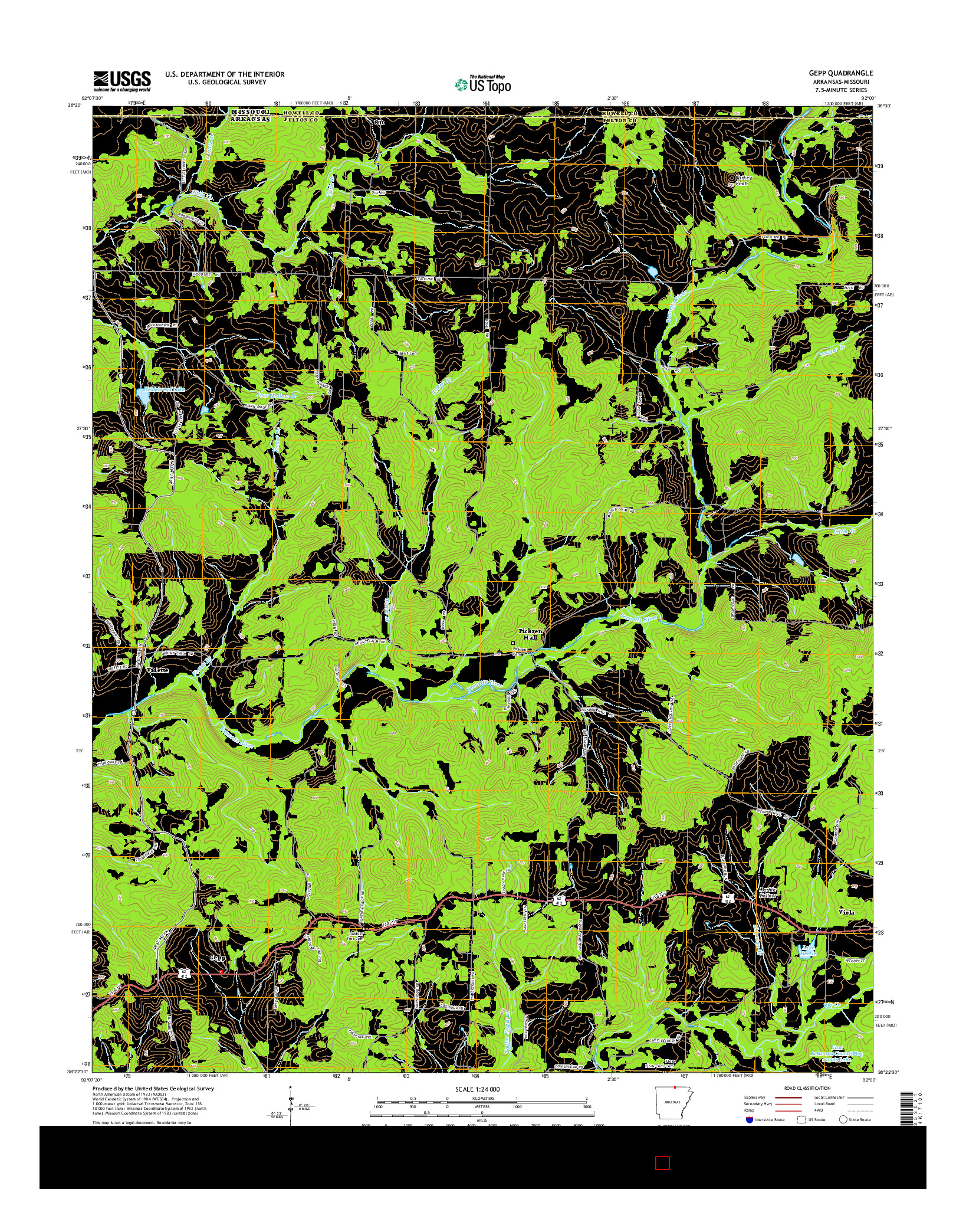 USGS US TOPO 7.5-MINUTE MAP FOR GEPP, AR-MO 2014