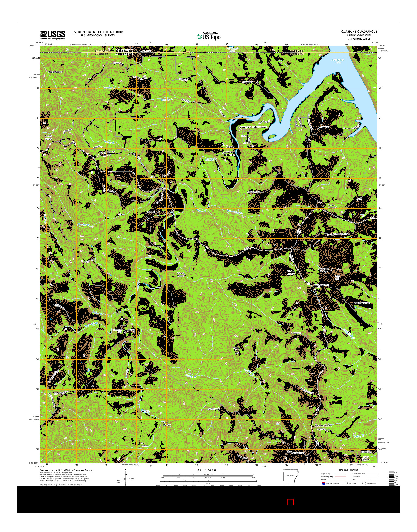 USGS US TOPO 7.5-MINUTE MAP FOR OMAHA NE, AR-MO 2014