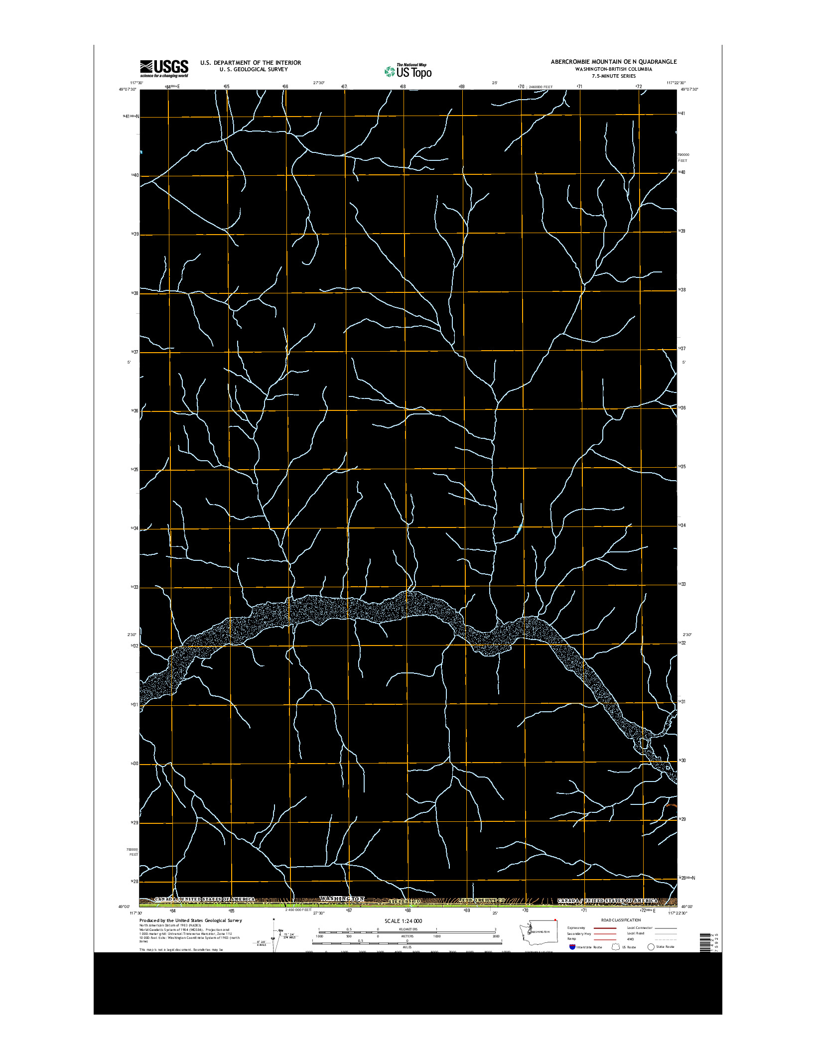 USGS US TOPO 7.5-MINUTE MAP FOR ABERCROMBIE MOUNTAIN OE N, WA-BC 2014