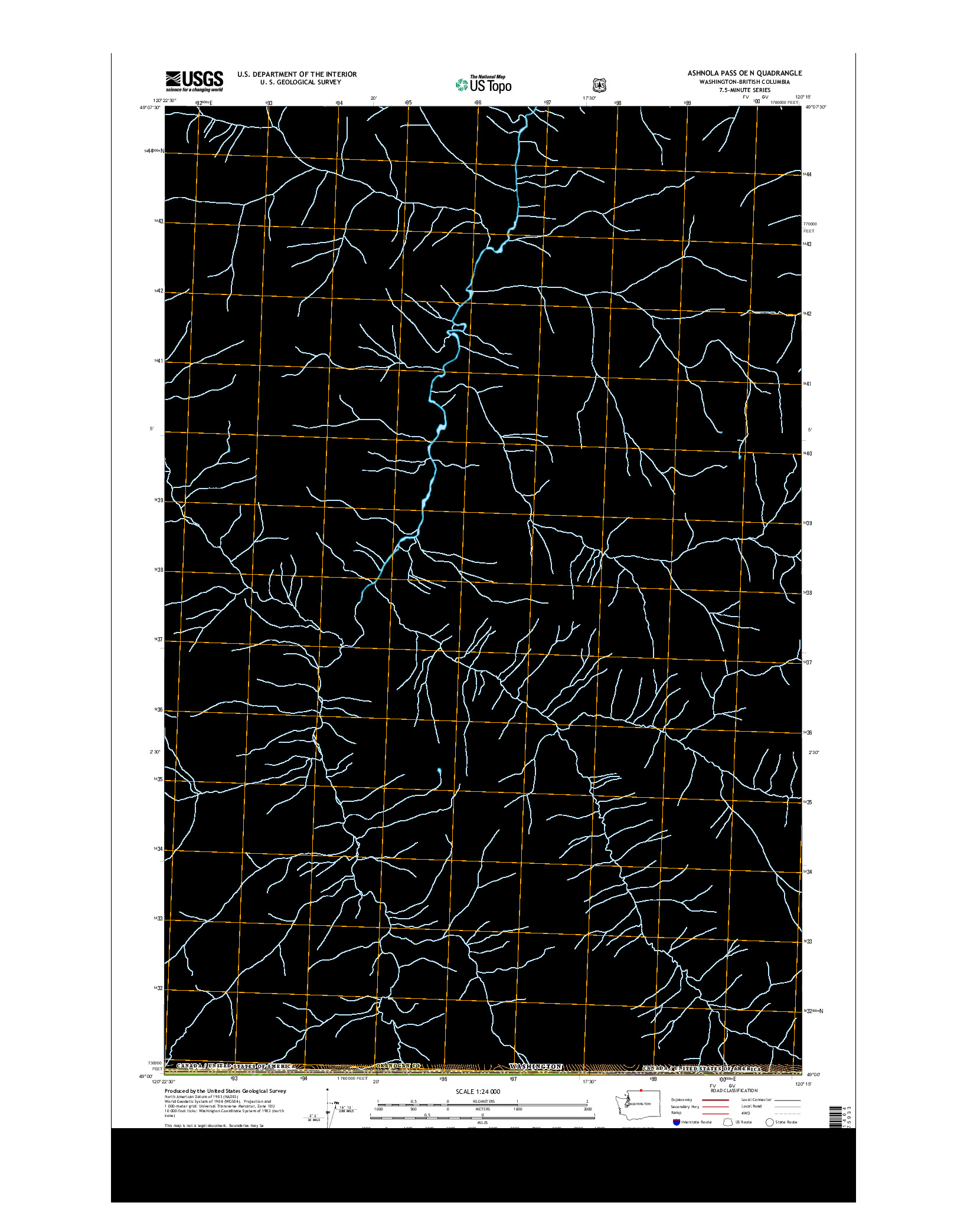 USGS US TOPO 7.5-MINUTE MAP FOR ASHNOLA PASS OE N, WA-BC 2014