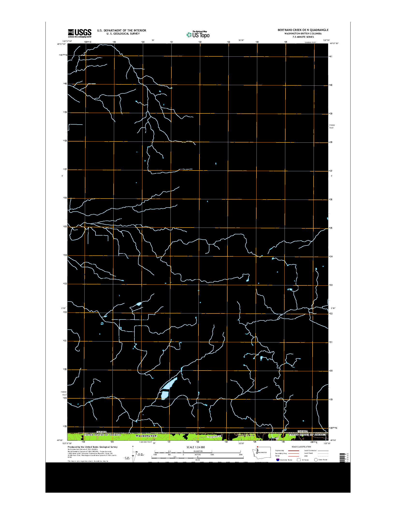 USGS US TOPO 7.5-MINUTE MAP FOR BERTRAND CREEK OE N, WA-BC 2014