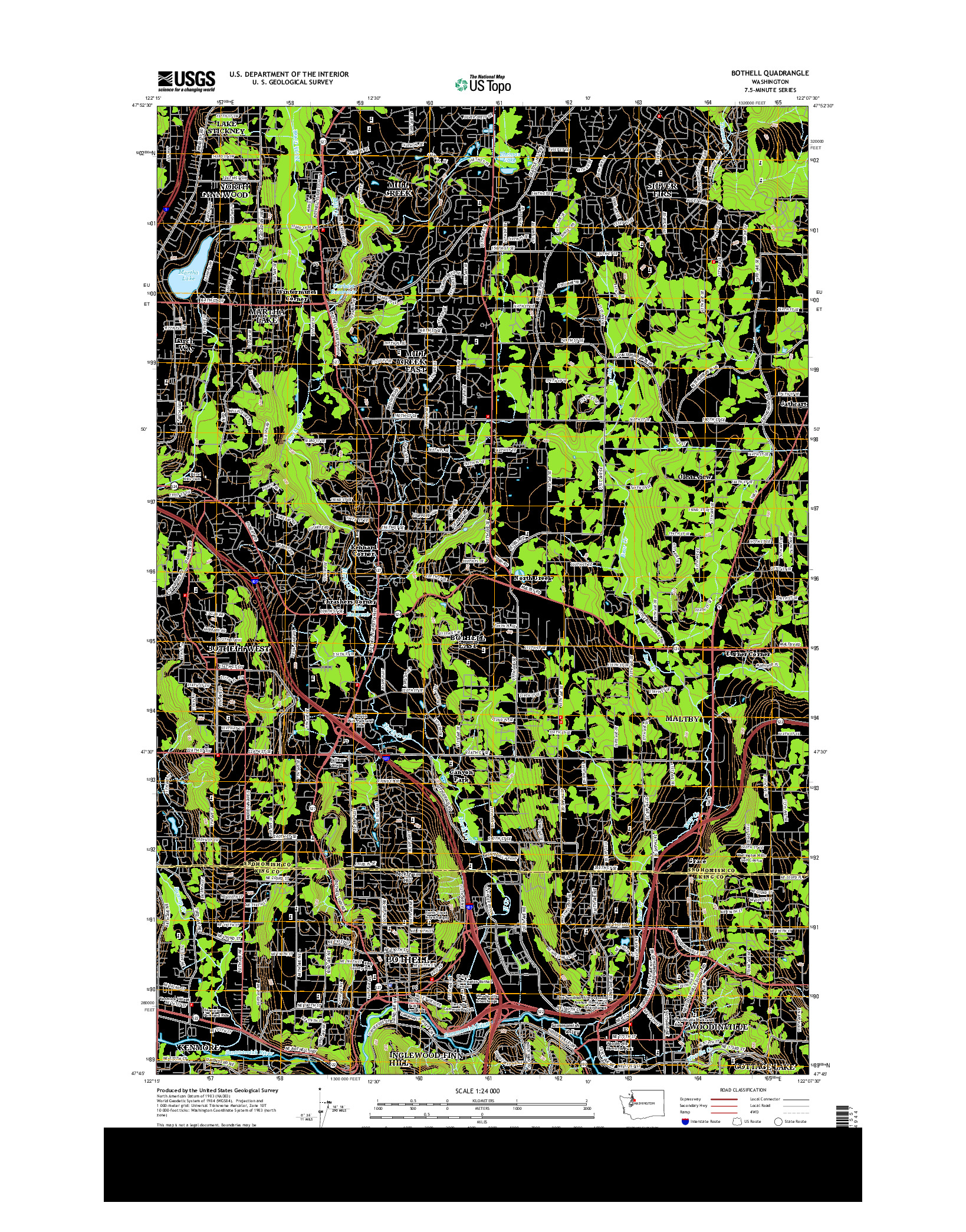 USGS US TOPO 7.5-MINUTE MAP FOR BOTHELL, WA 2014