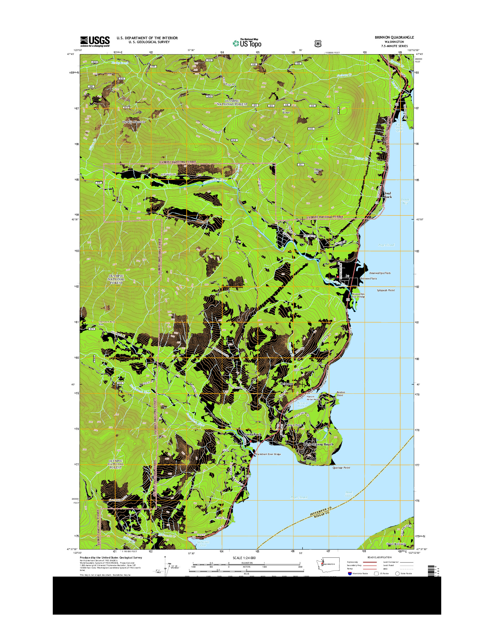 USGS US TOPO 7.5-MINUTE MAP FOR BRINNON, WA 2014