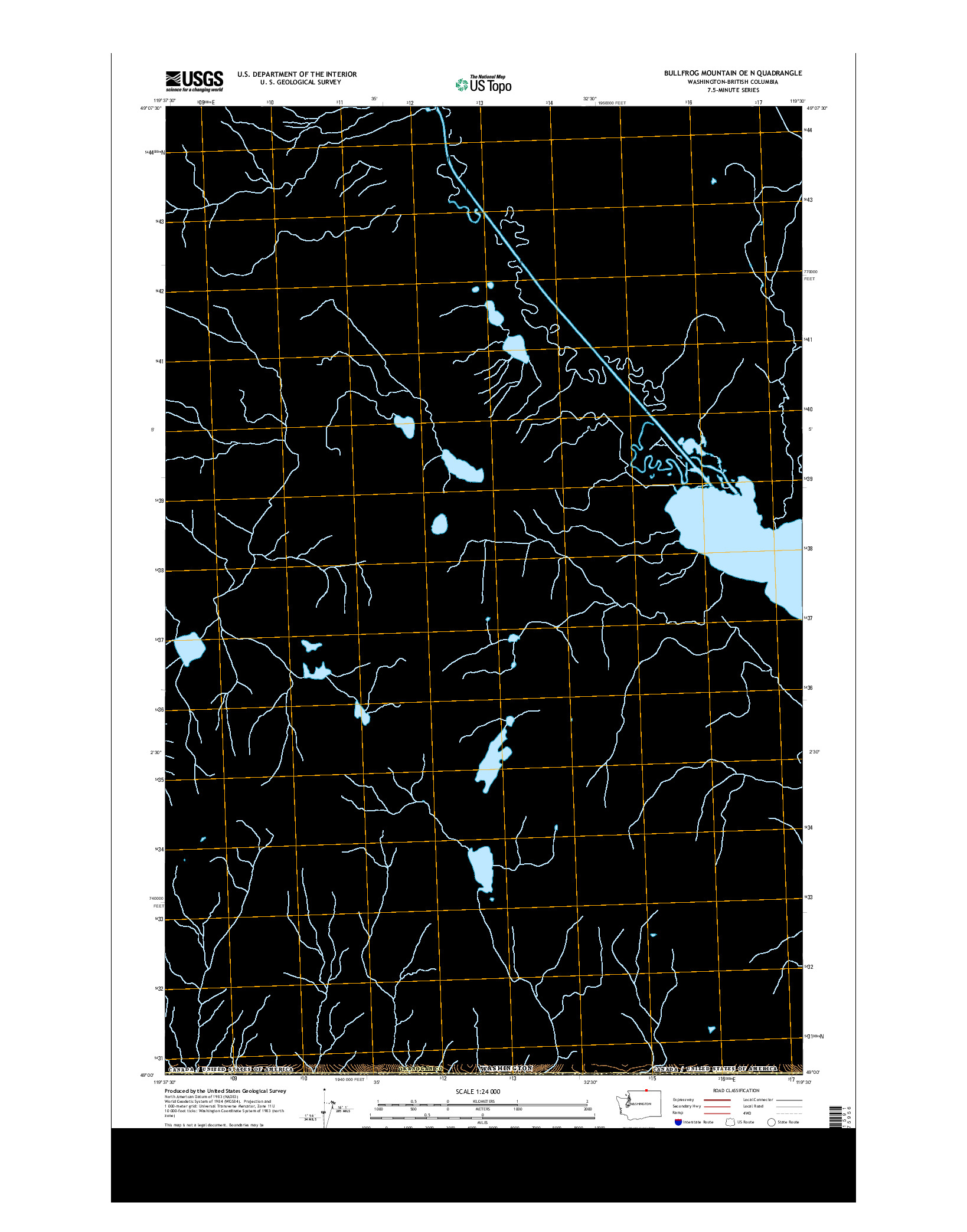 USGS US TOPO 7.5-MINUTE MAP FOR BULLFROG MOUNTAIN OE N, WA-BC 2014
