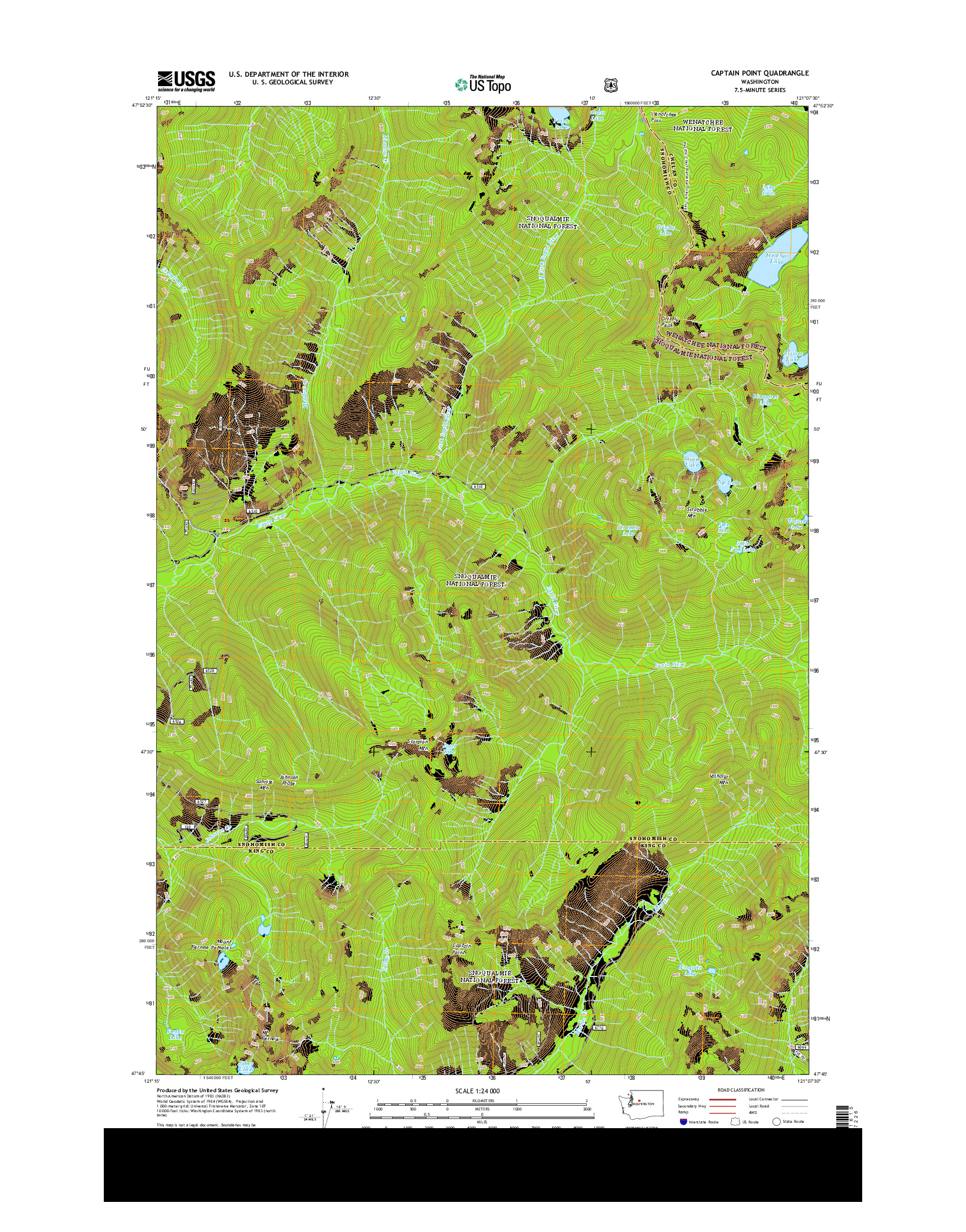 USGS US TOPO 7.5-MINUTE MAP FOR CAPTAIN POINT, WA 2014