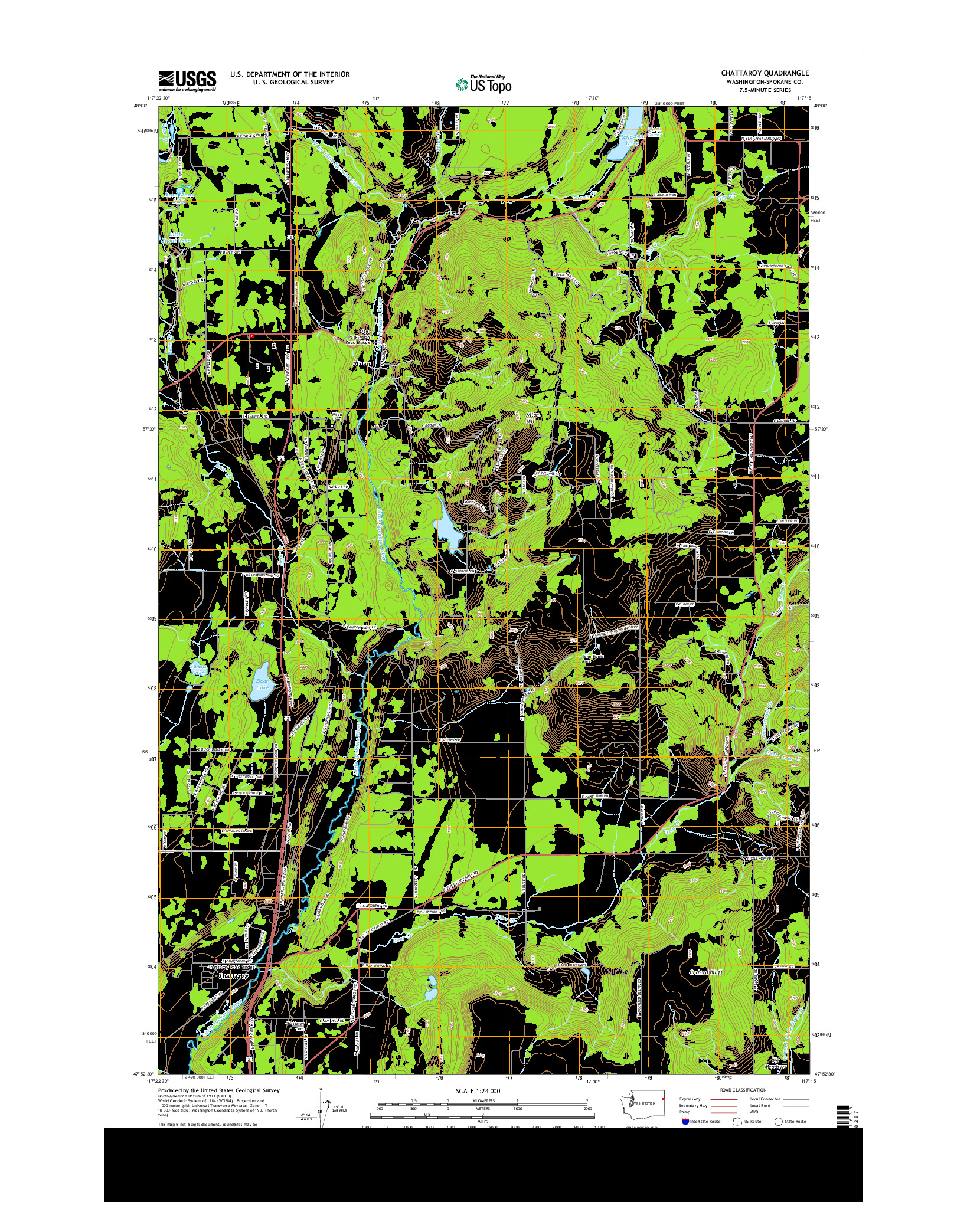 USGS US TOPO 7.5-MINUTE MAP FOR CHATTAROY, WA 2014