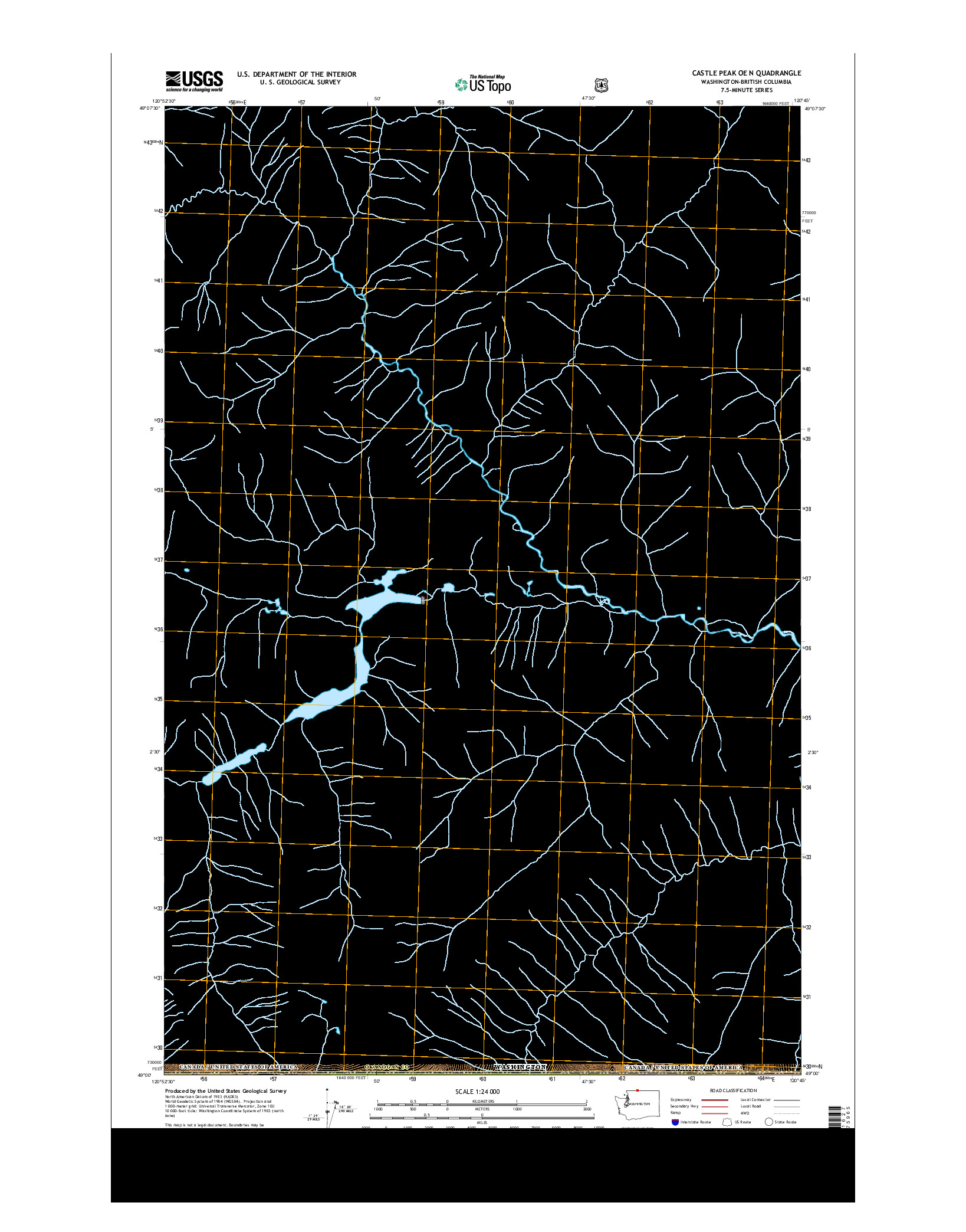 USGS US TOPO 7.5-MINUTE MAP FOR CASTLE PEAK OE N, WA-BC 2014