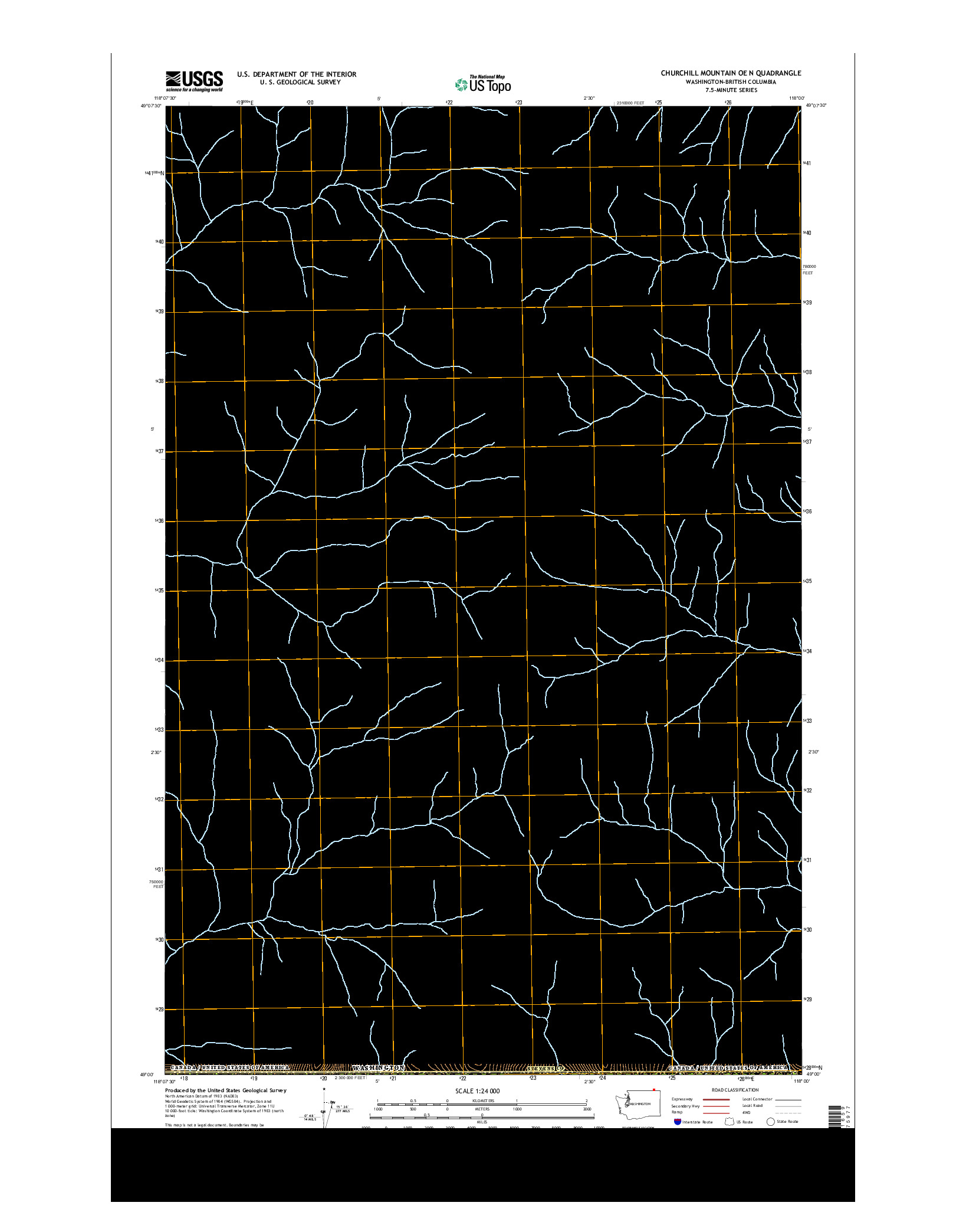 USGS US TOPO 7.5-MINUTE MAP FOR CHURCHILL MOUNTAIN OE N, WA-BC 2014