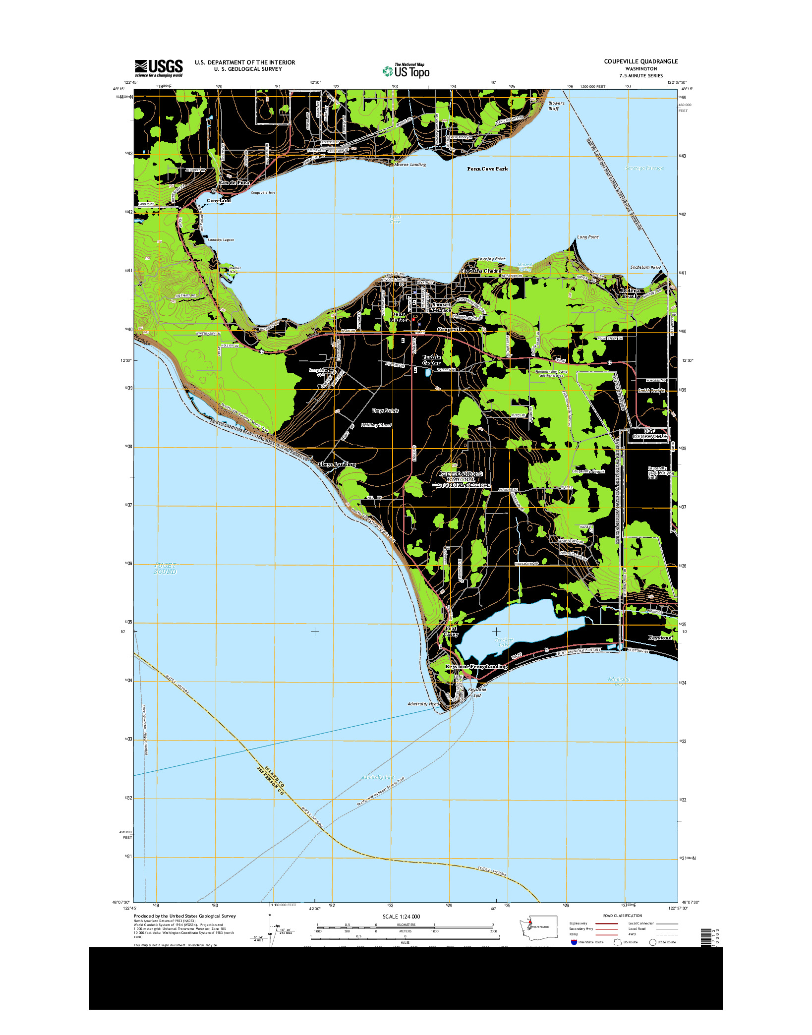 USGS US TOPO 7.5-MINUTE MAP FOR COUPEVILLE, WA 2014