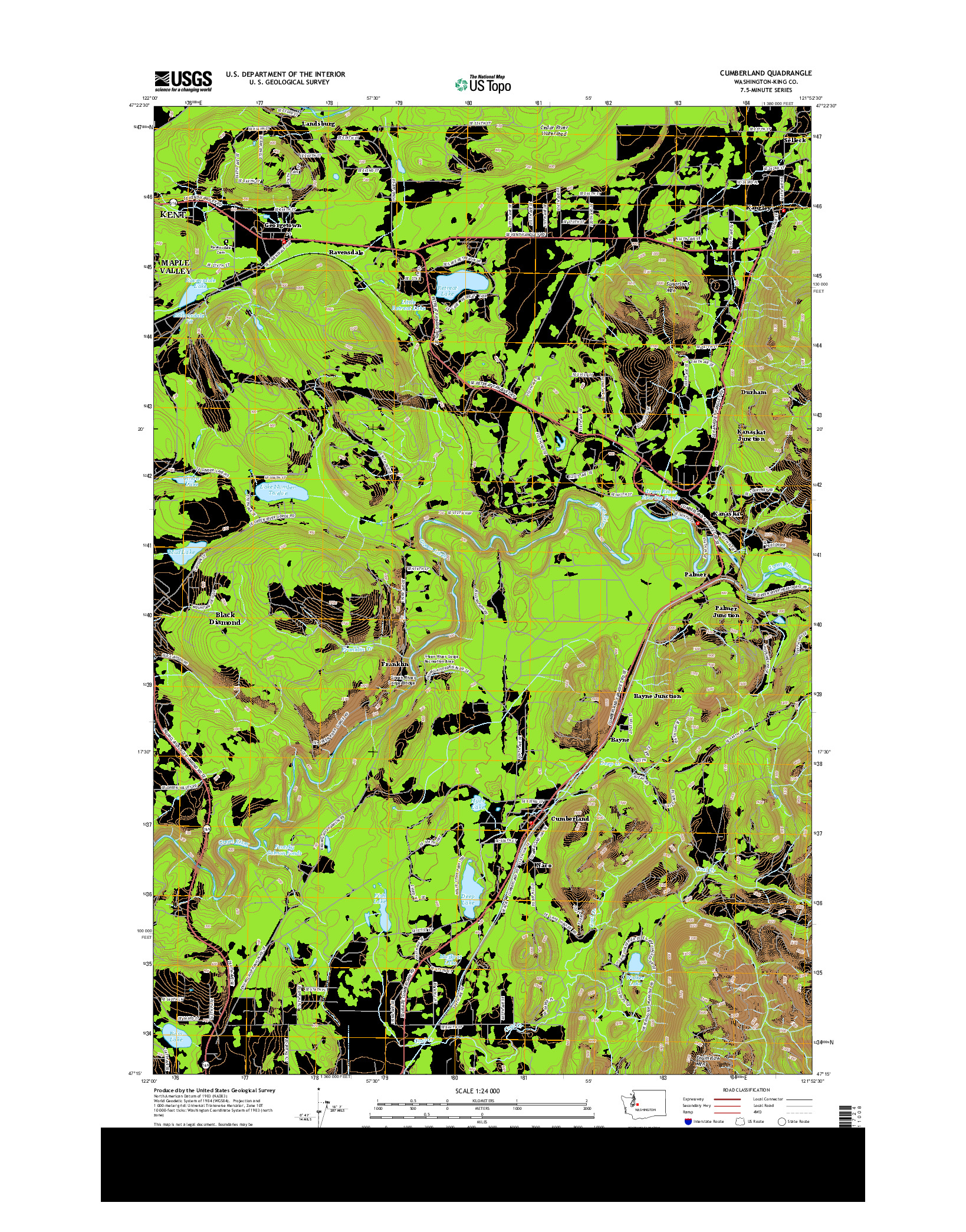 USGS US TOPO 7.5-MINUTE MAP FOR CUMBERLAND, WA 2014