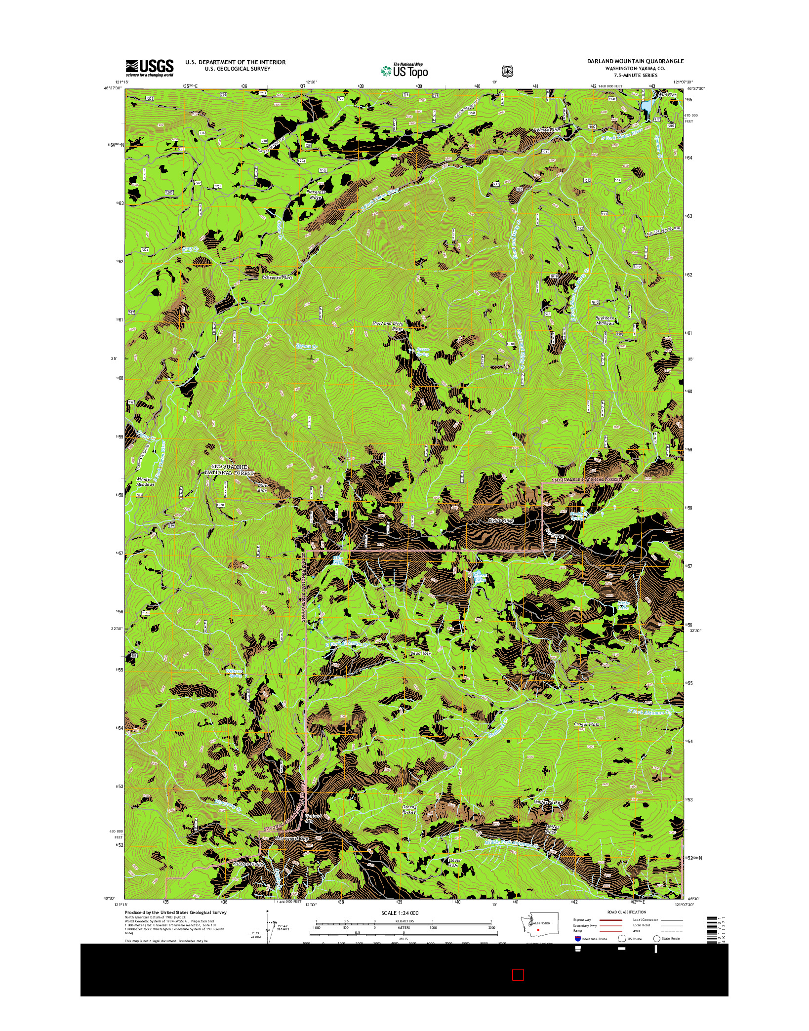 USGS US TOPO 7.5-MINUTE MAP FOR DARLAND MOUNTAIN, WA 2014