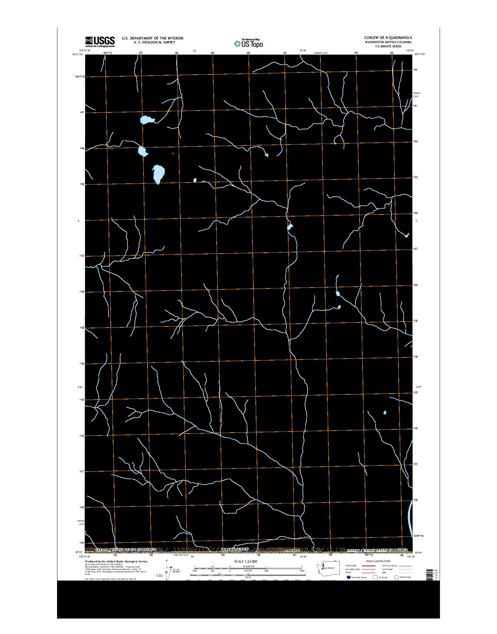 USGS US TOPO 7.5-MINUTE MAP FOR CURLEW OE N, WA-BC 2014