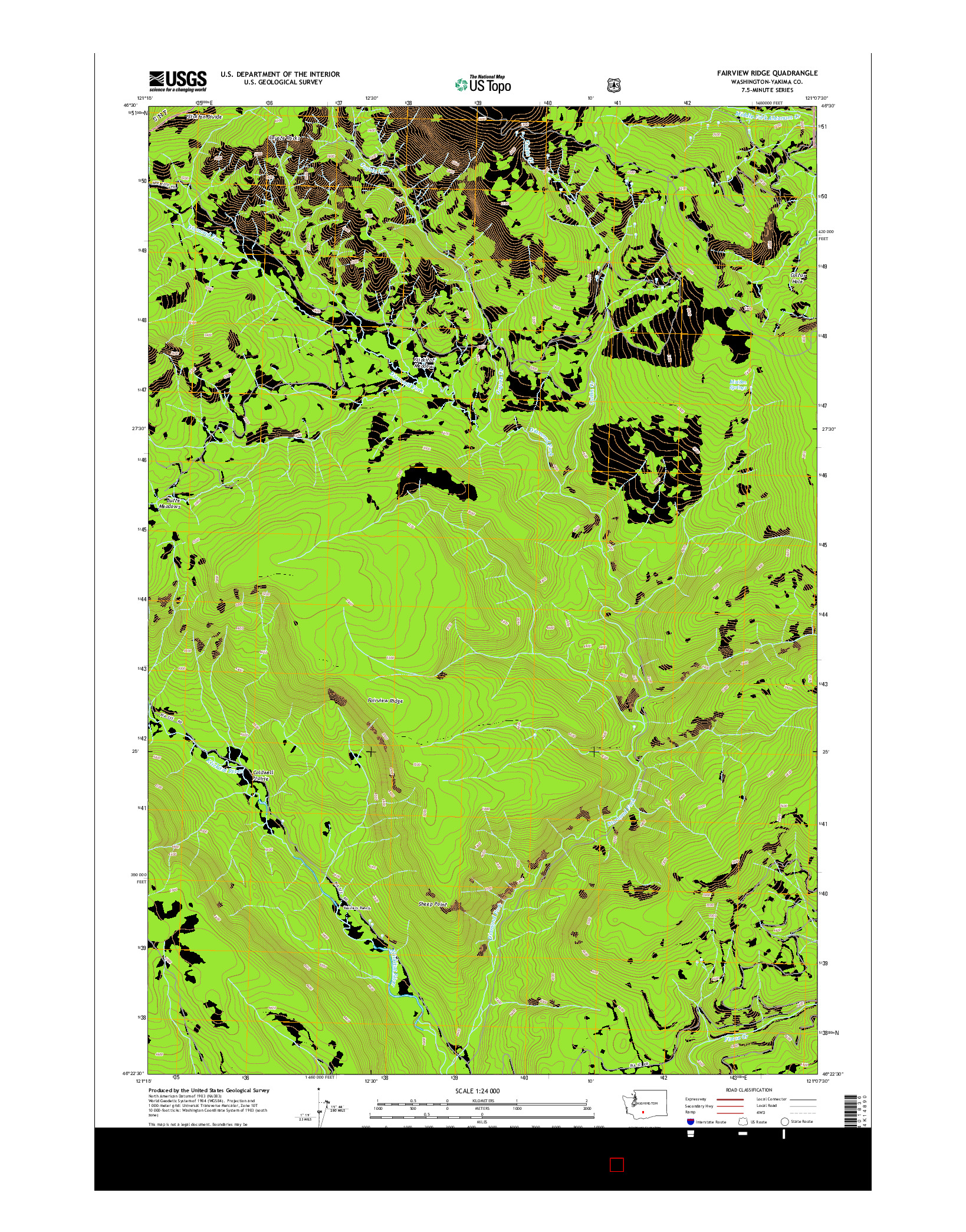 USGS US TOPO 7.5-MINUTE MAP FOR FAIRVIEW RIDGE, WA 2014