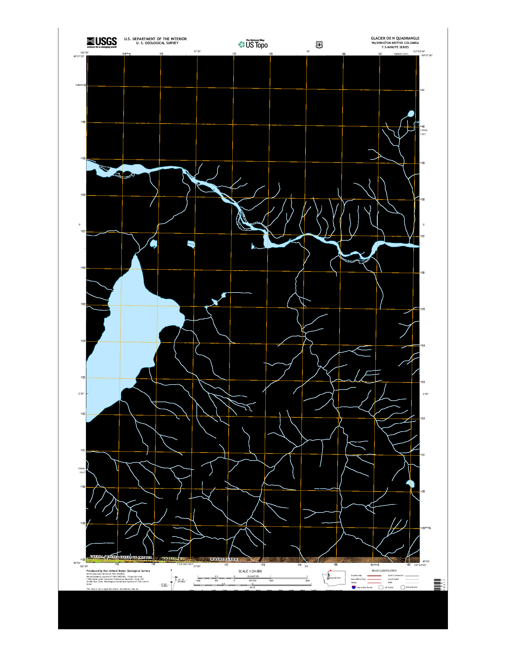 USGS US TOPO 7.5-MINUTE MAP FOR GLACIER OE N, WA-BC 2014