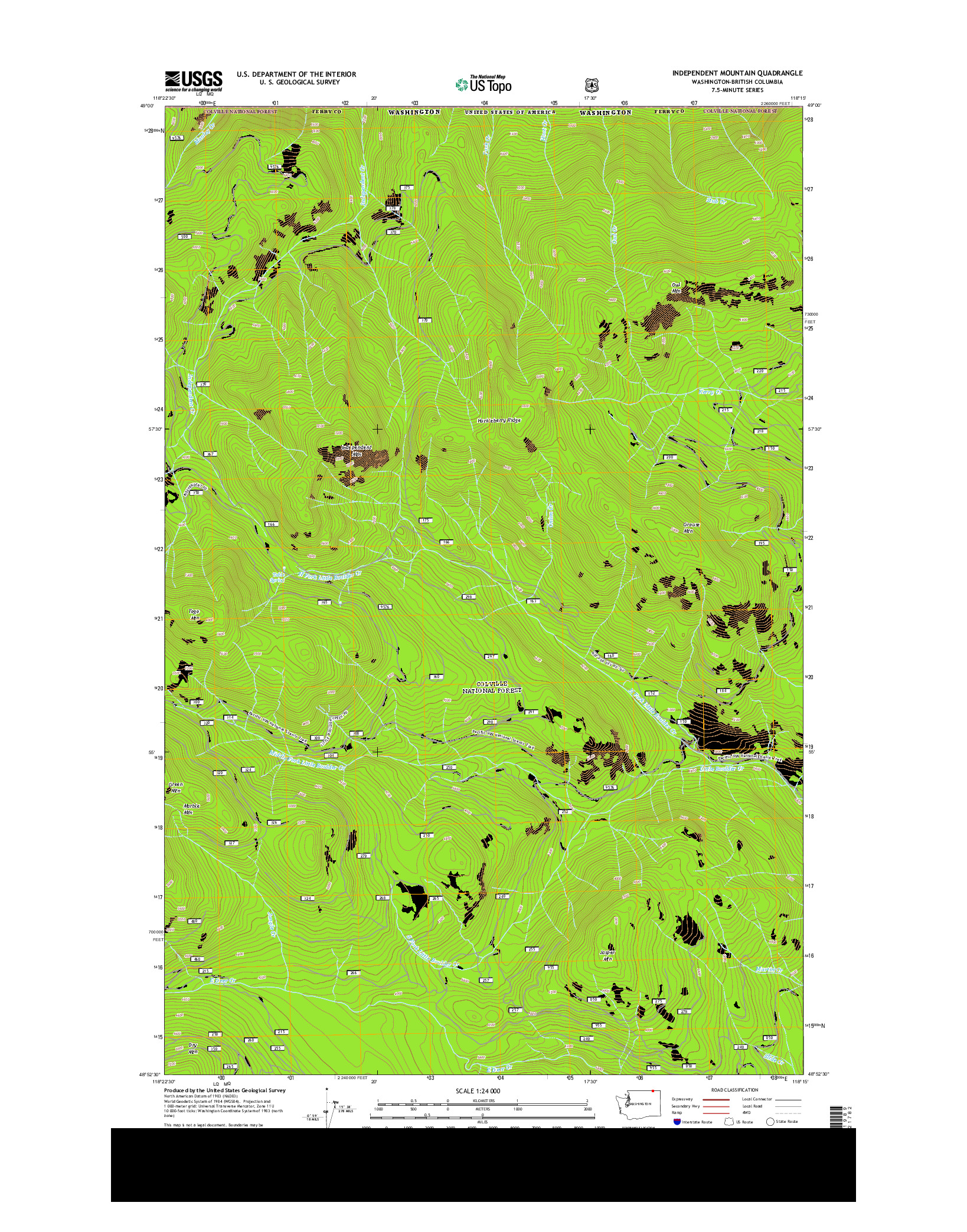 USGS US TOPO 7.5-MINUTE MAP FOR INDEPENDENT MOUNTAIN, WA-BC 2014