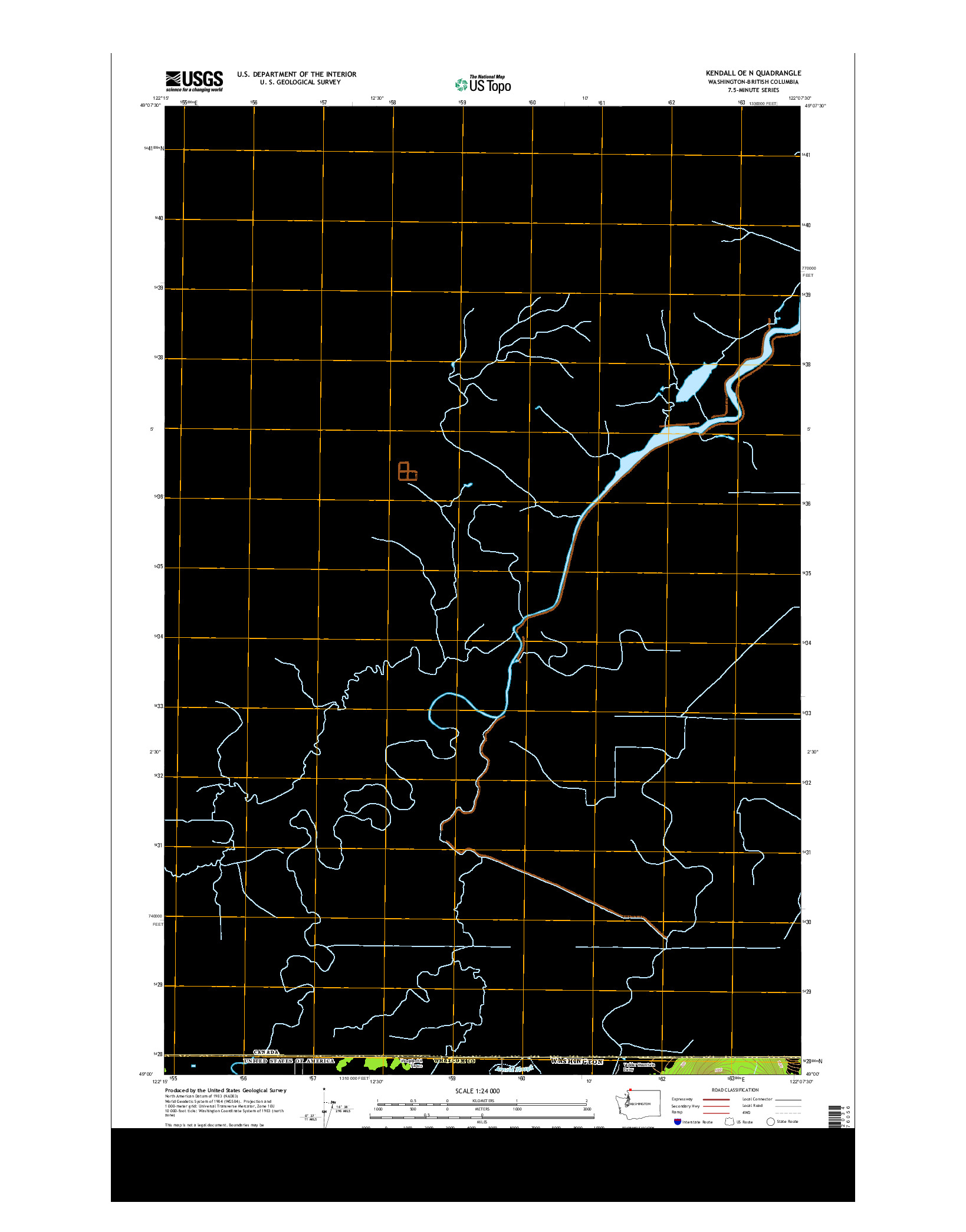 USGS US TOPO 7.5-MINUTE MAP FOR KENDALL OE N, WA-BC 2014