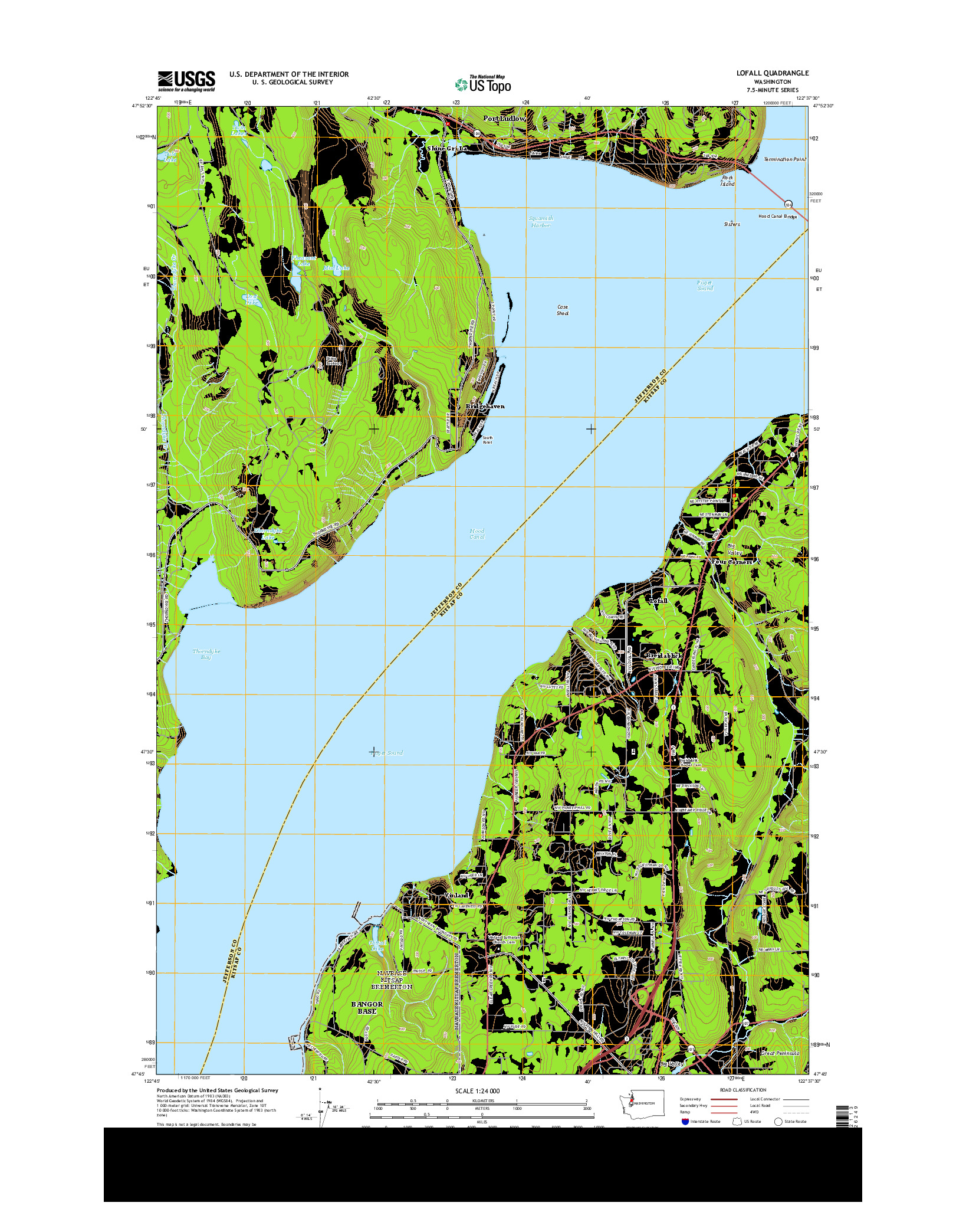 USGS US TOPO 7.5-MINUTE MAP FOR LOFALL, WA 2014