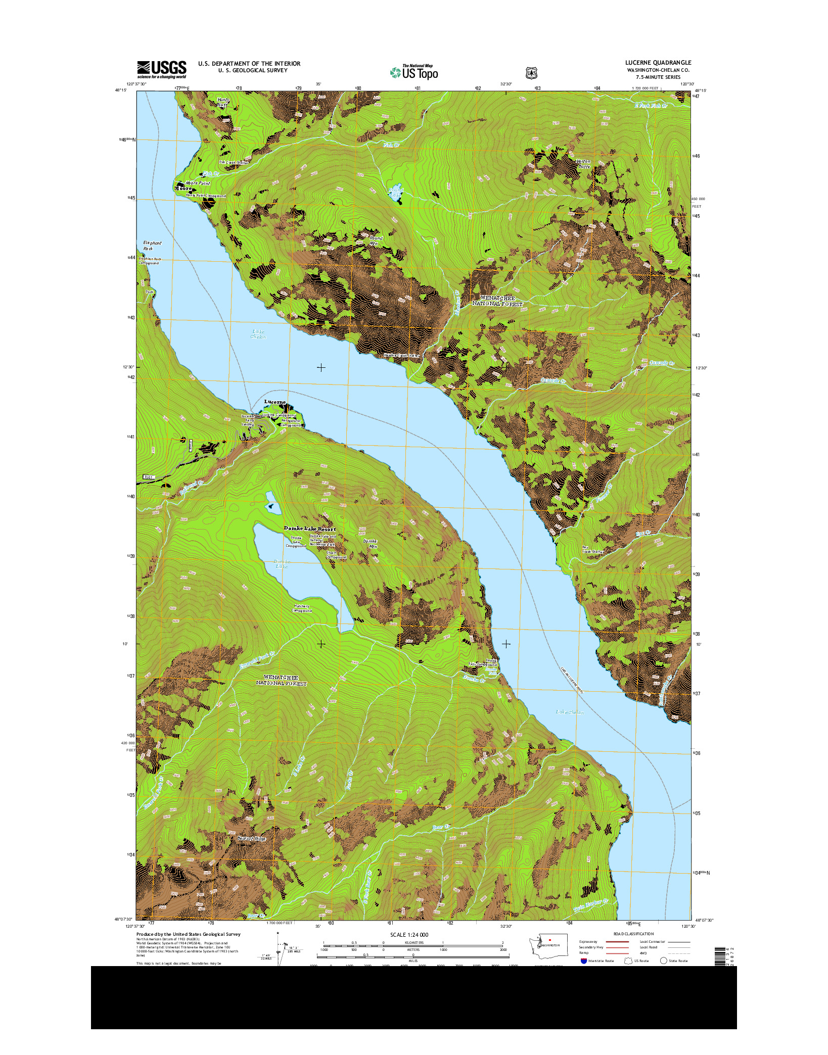 USGS US TOPO 7.5-MINUTE MAP FOR LUCERNE, WA 2014