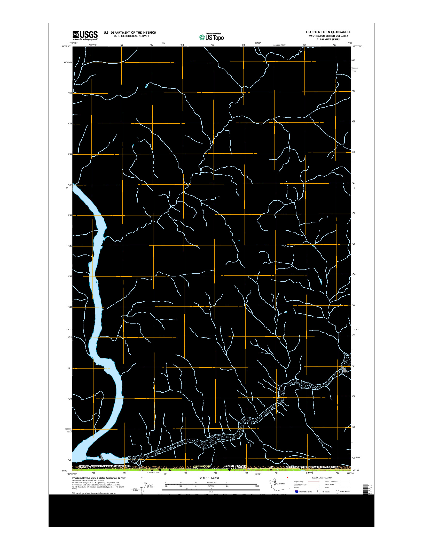 USGS US TOPO 7.5-MINUTE MAP FOR LEADPOINT OE N, WA-BC 2014