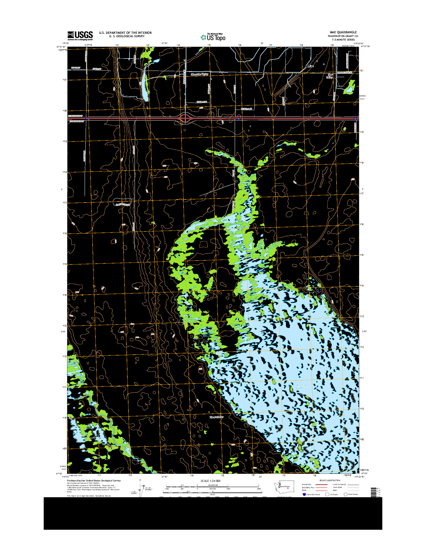 USGS US TOPO 7.5-MINUTE MAP FOR MAE, WA 2014