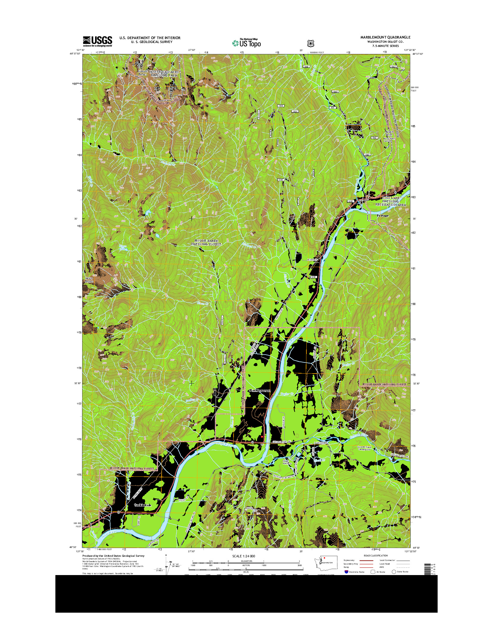 USGS US TOPO 7.5-MINUTE MAP FOR MARBLEMOUNT, WA 2014