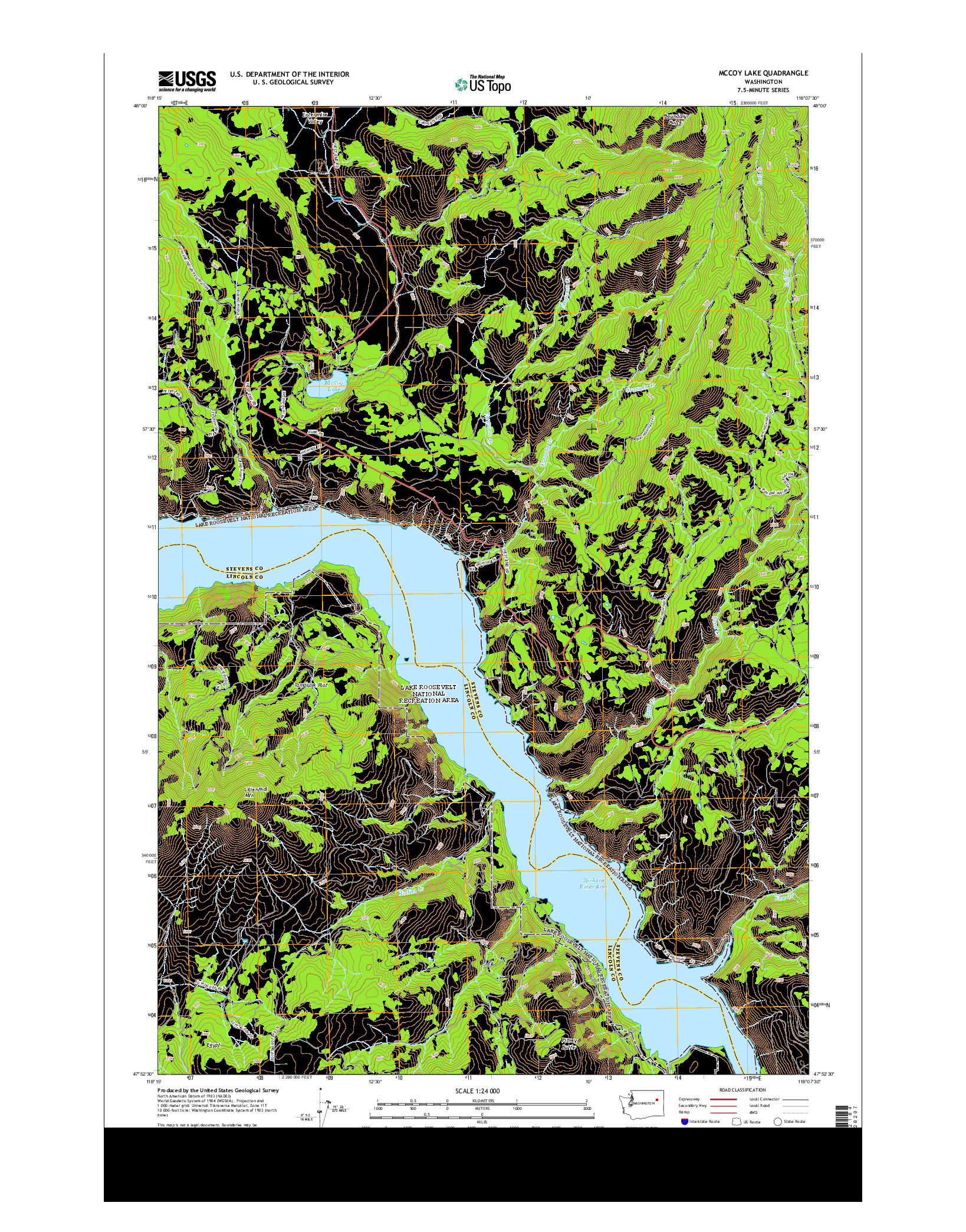 USGS US TOPO 7.5-MINUTE MAP FOR MCCOY LAKE, WA 2014