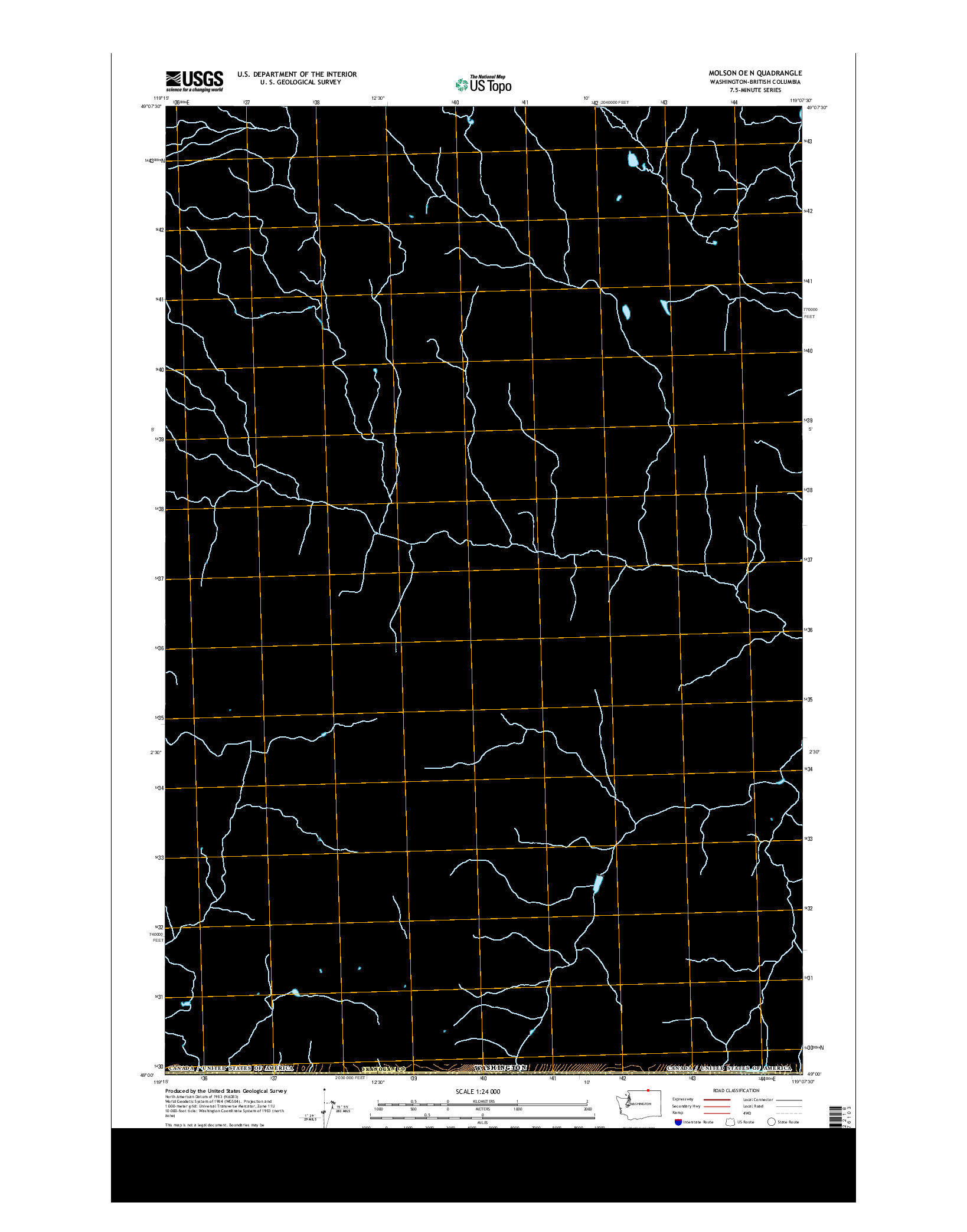 USGS US TOPO 7.5-MINUTE MAP FOR MOLSON OE N, WA-BC 2014