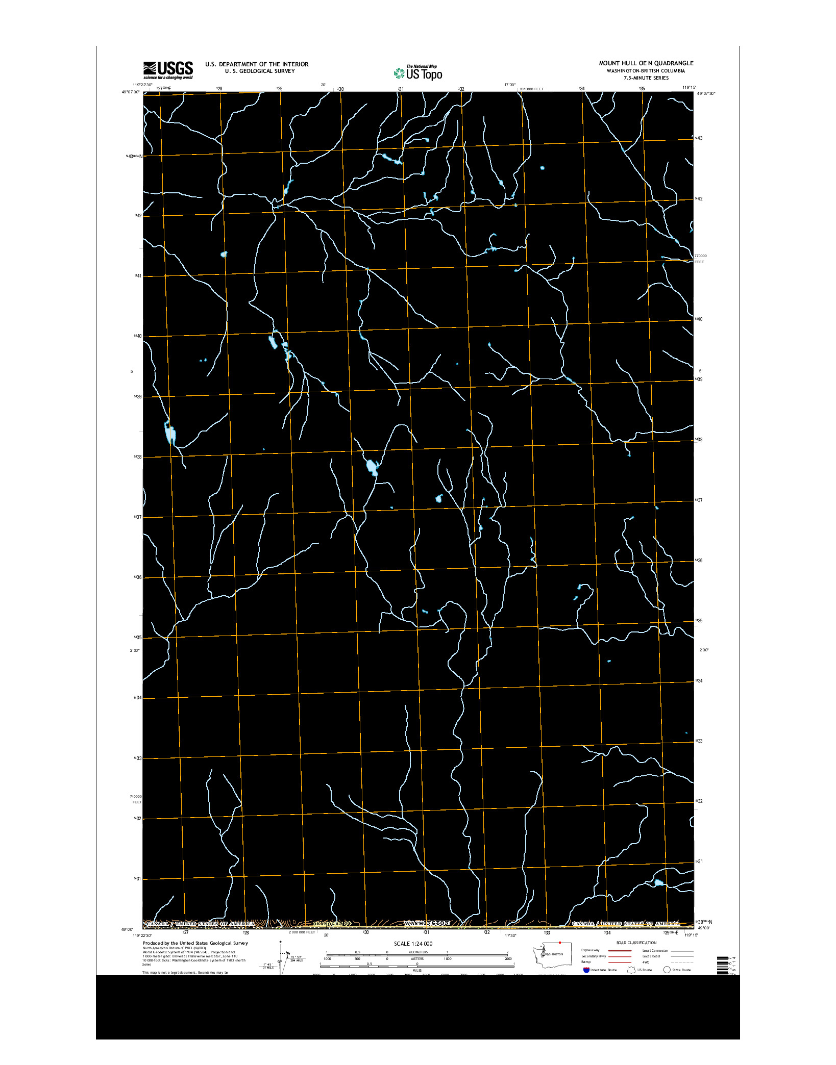 USGS US TOPO 7.5-MINUTE MAP FOR MOUNT HULL OE N, WA-BC 2014