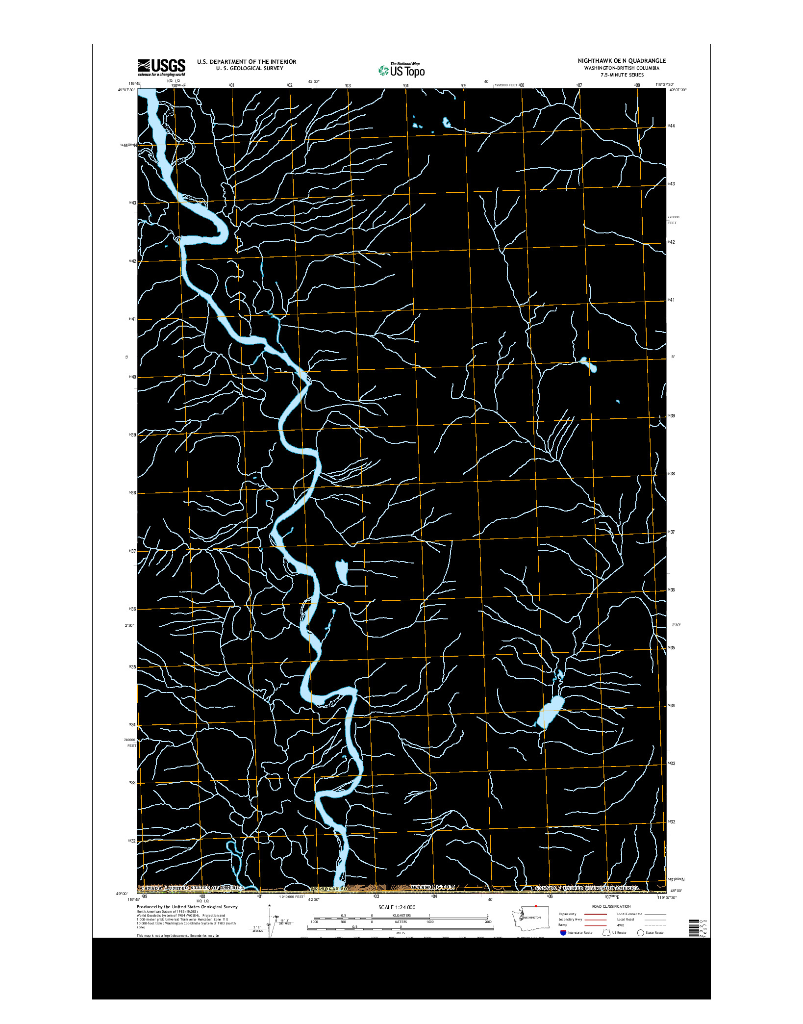 USGS US TOPO 7.5-MINUTE MAP FOR NIGHTHAWK OE N, WA-BC 2014