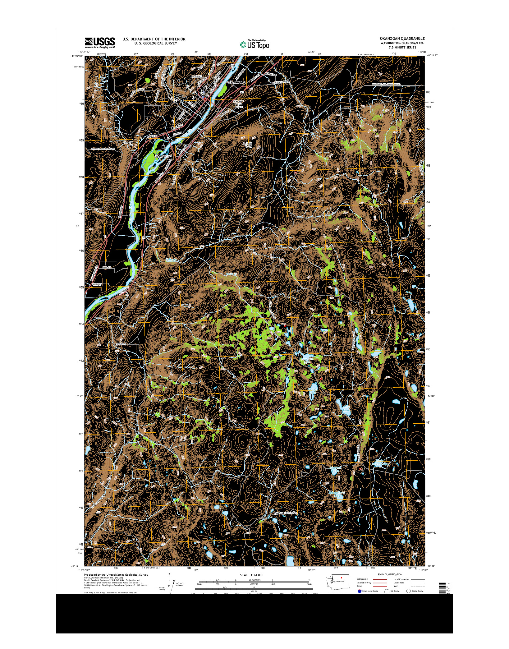 USGS US TOPO 7.5-MINUTE MAP FOR OKANOGAN, WA 2014