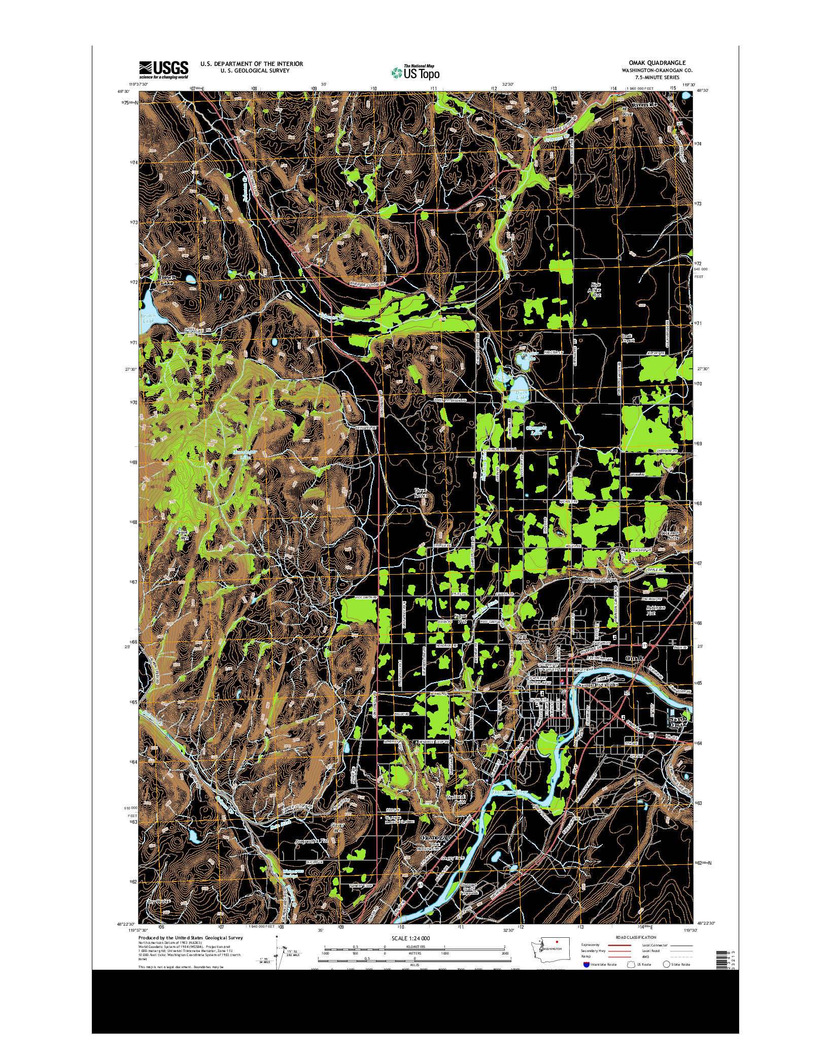 USGS US TOPO 7.5-MINUTE MAP FOR OMAK, WA 2014