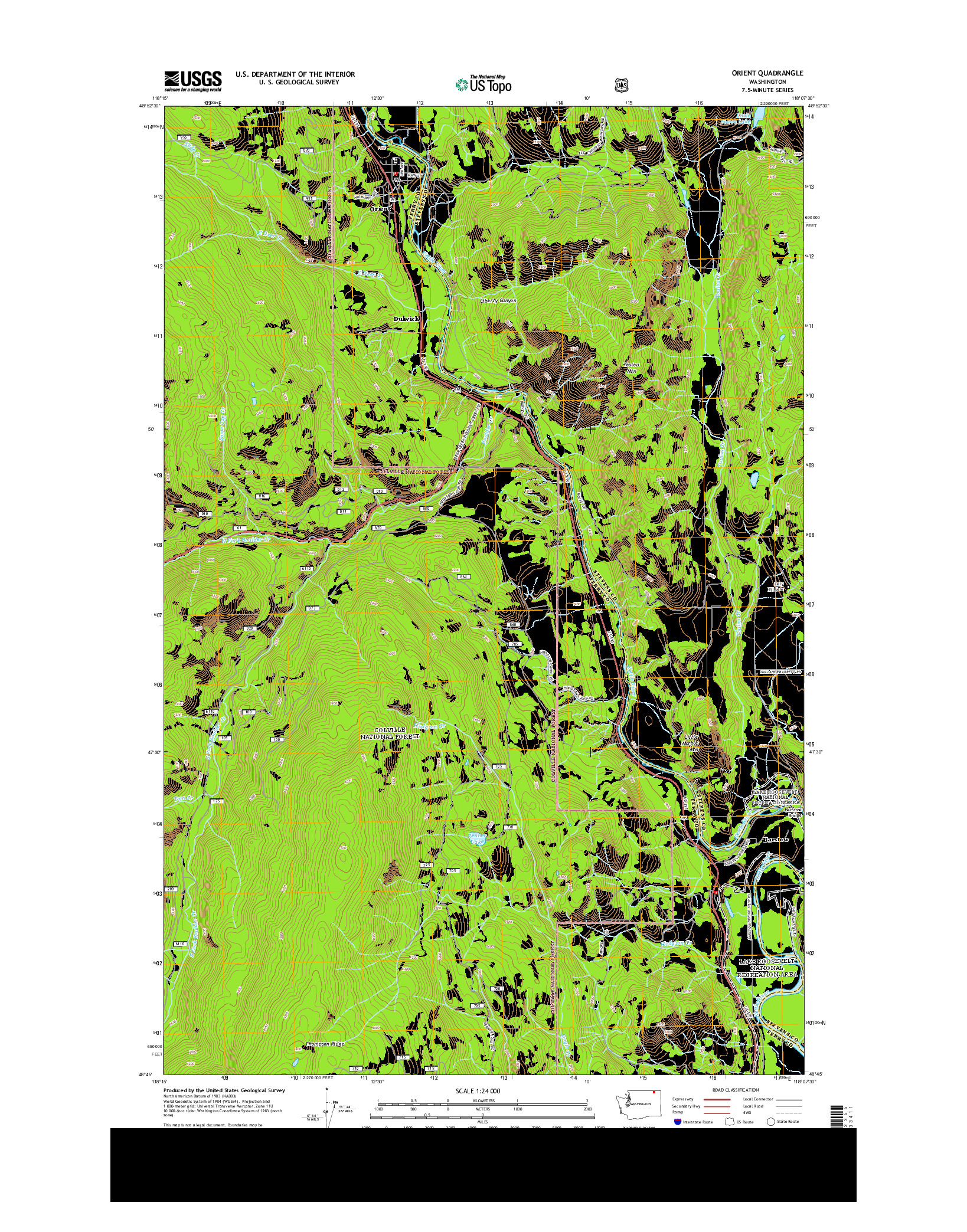 USGS US TOPO 7.5-MINUTE MAP FOR ORIENT, WA 2014