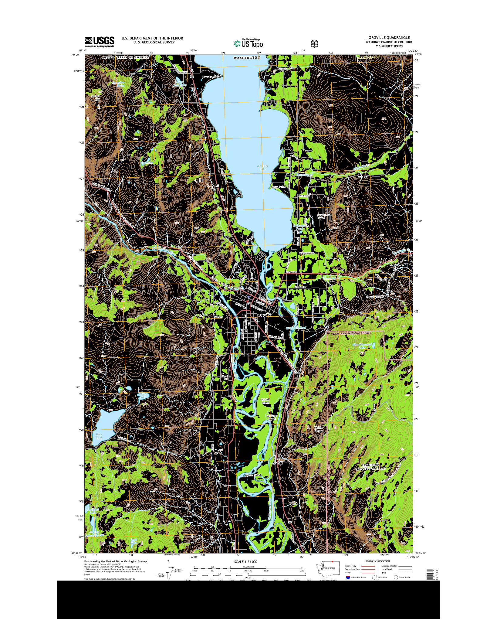 USGS US TOPO 7.5-MINUTE MAP FOR OROVILLE, WA-BC 2014