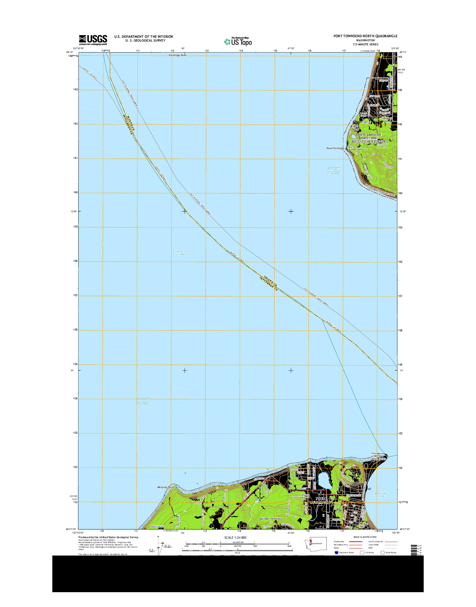 USGS US TOPO 7.5-MINUTE MAP FOR PORT TOWNSEND NORTH, WA 2014