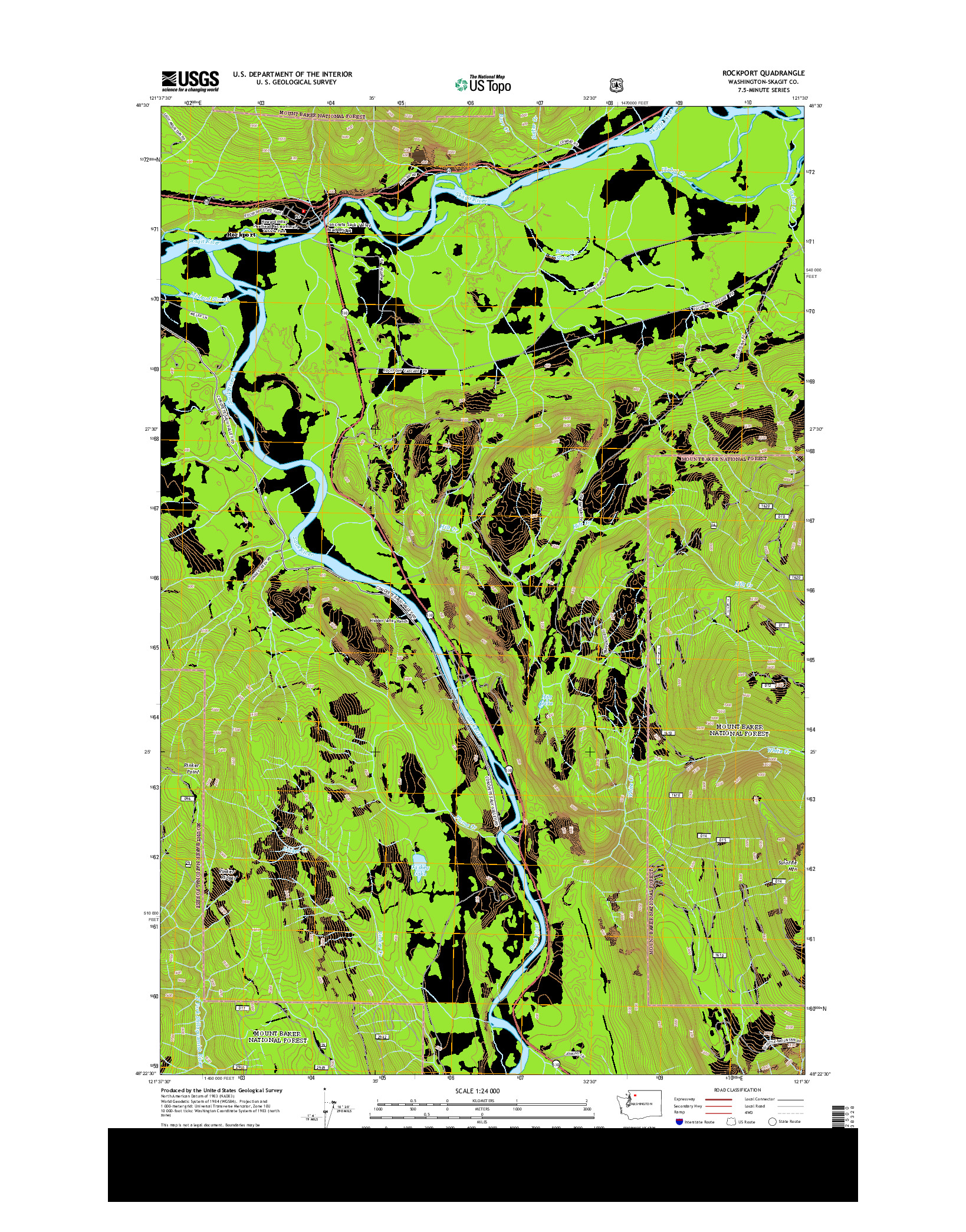 USGS US TOPO 7.5-MINUTE MAP FOR ROCKPORT, WA 2014