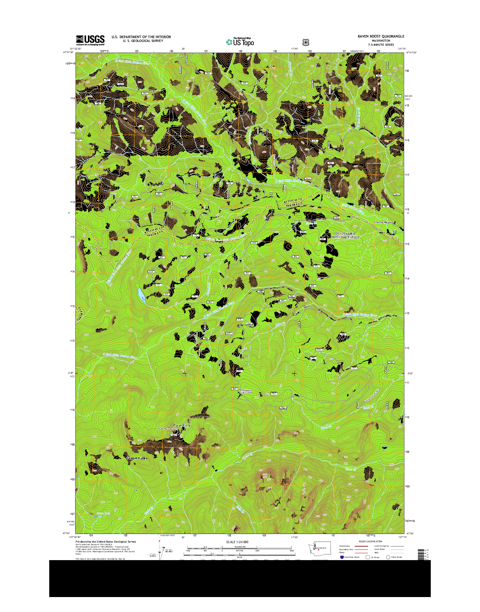 USGS US TOPO 7.5-MINUTE MAP FOR RAVEN ROOST, WA 2014