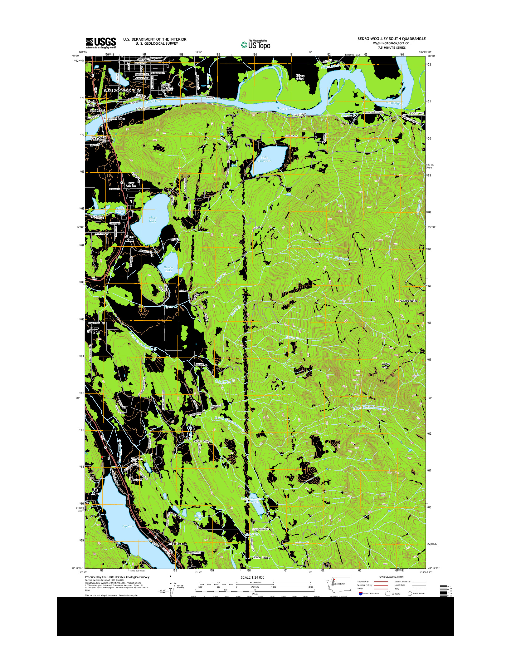 USGS US TOPO 7.5-MINUTE MAP FOR SEDRO-WOOLLEY SOUTH, WA 2014