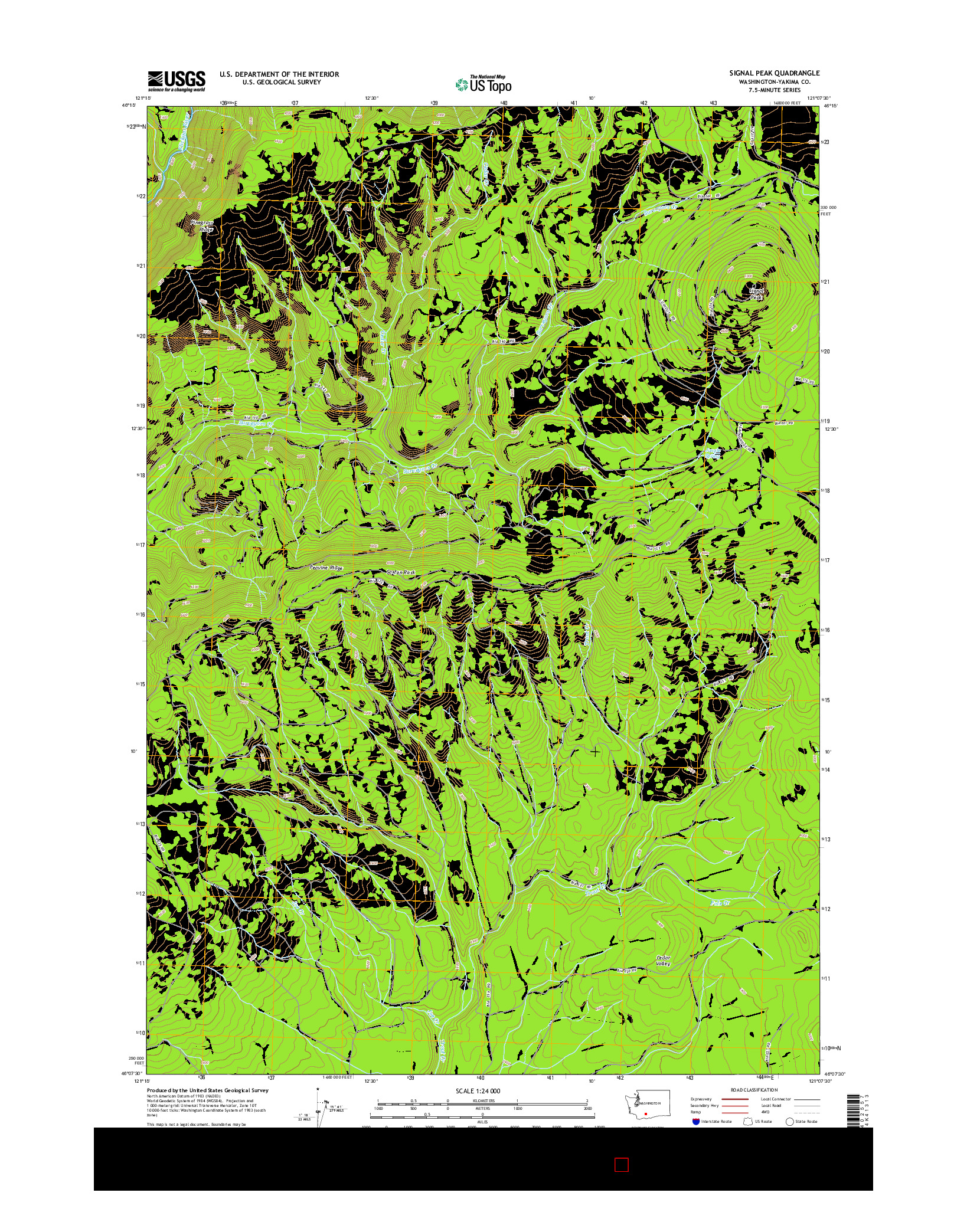 USGS US TOPO 7.5-MINUTE MAP FOR SIGNAL PEAK, WA 2014