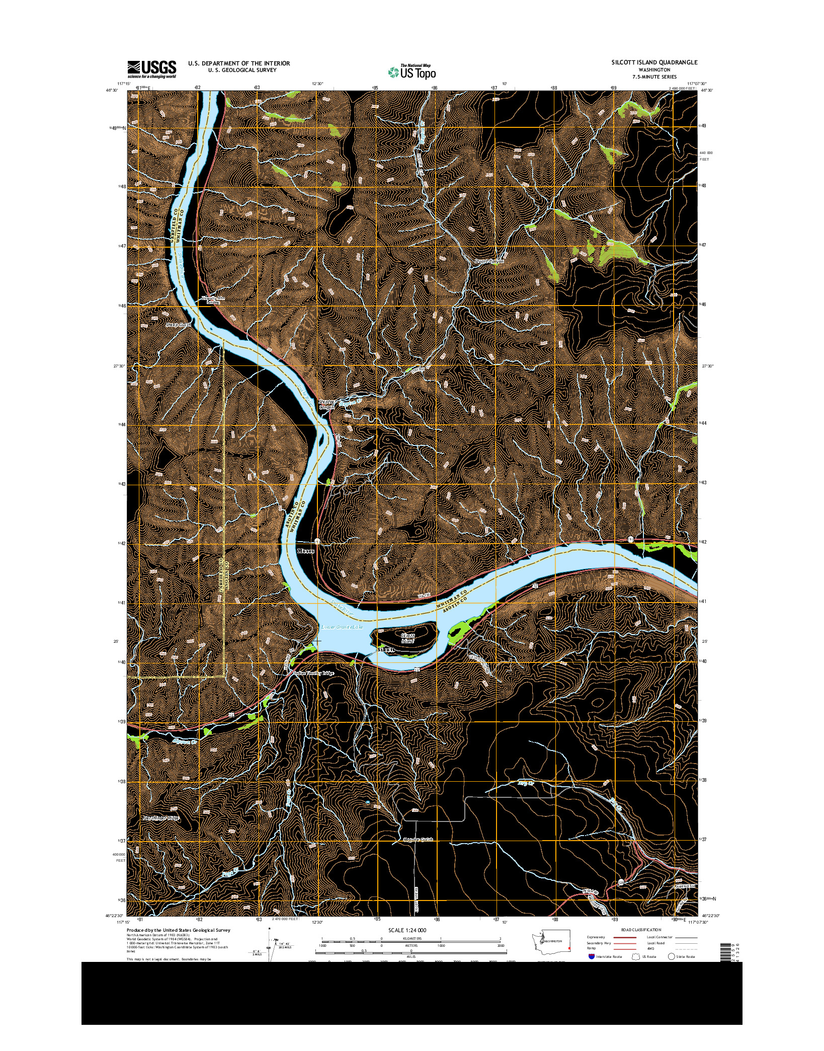 USGS US TOPO 7.5-MINUTE MAP FOR SILCOTT ISLAND, WA 2014