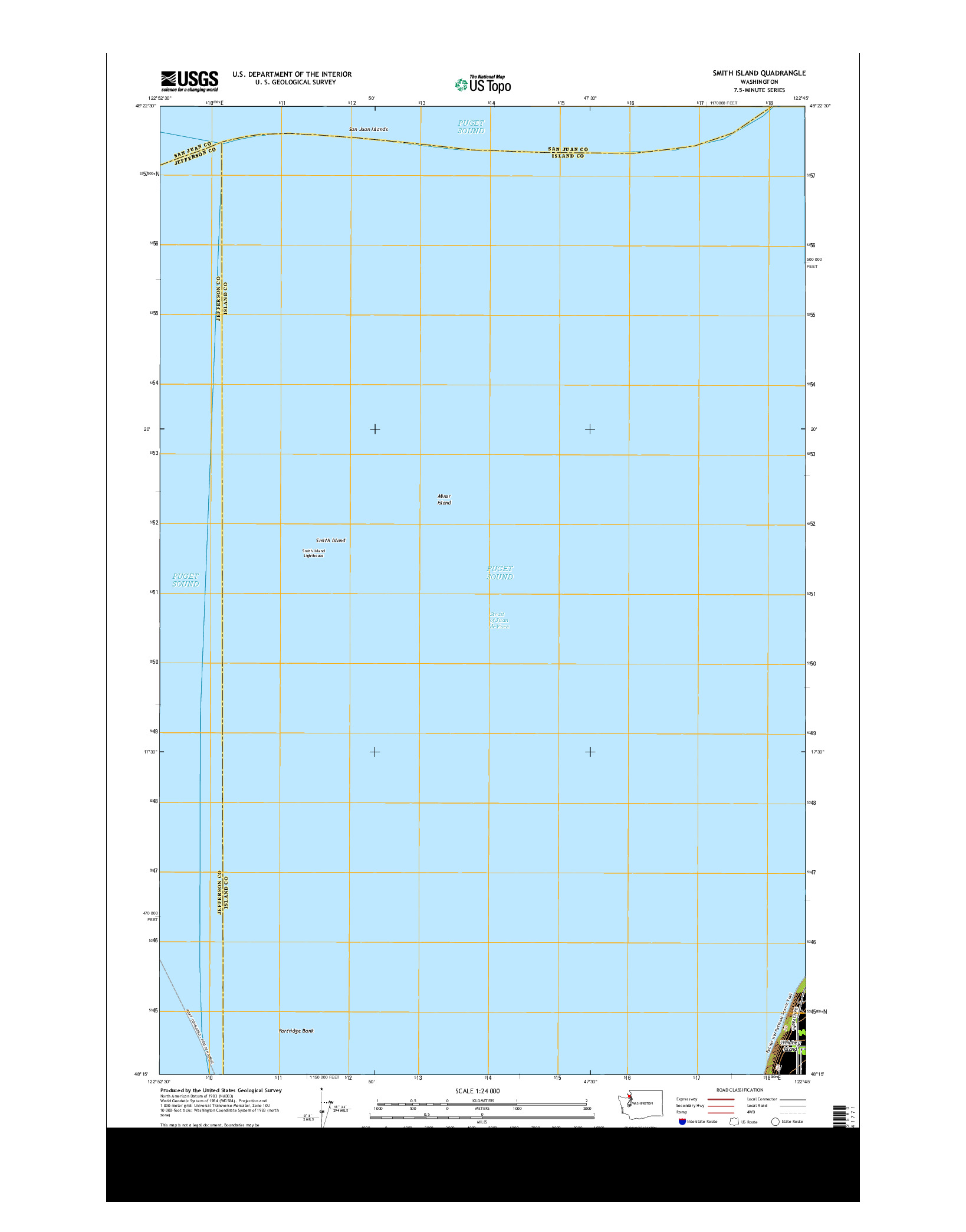 USGS US TOPO 7.5-MINUTE MAP FOR SMITH ISLAND, WA 2014