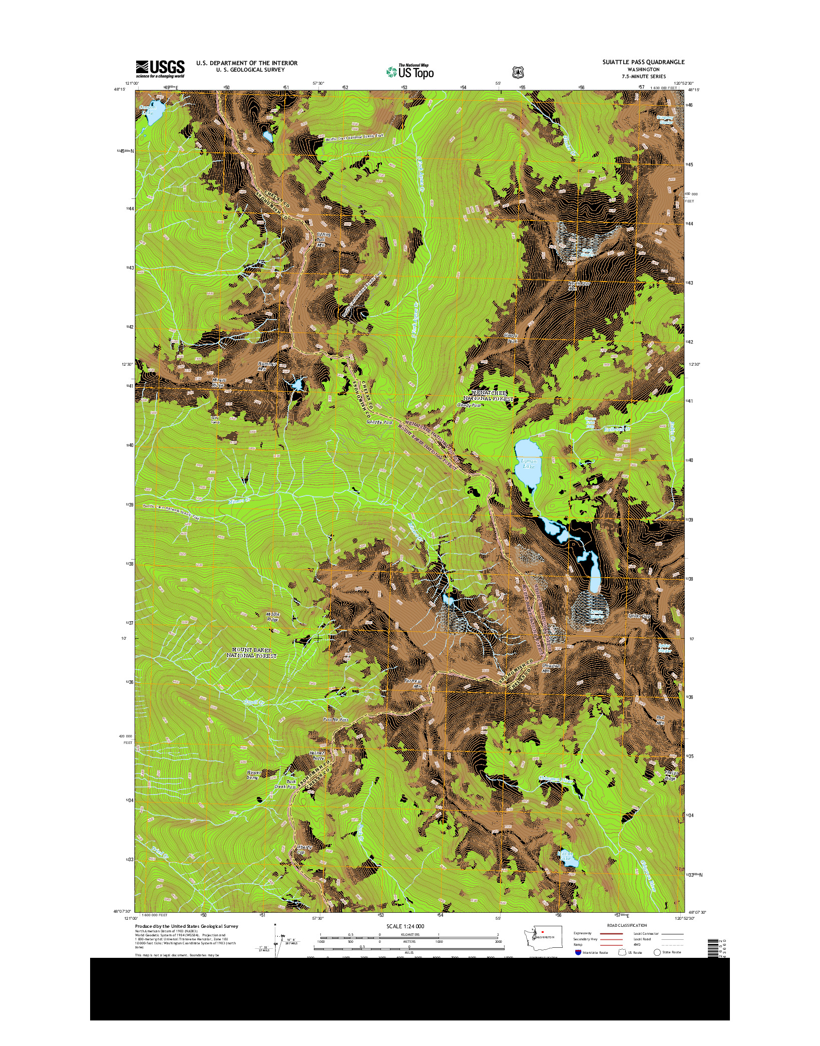 USGS US TOPO 7.5-MINUTE MAP FOR SUIATTLE PASS, WA 2014