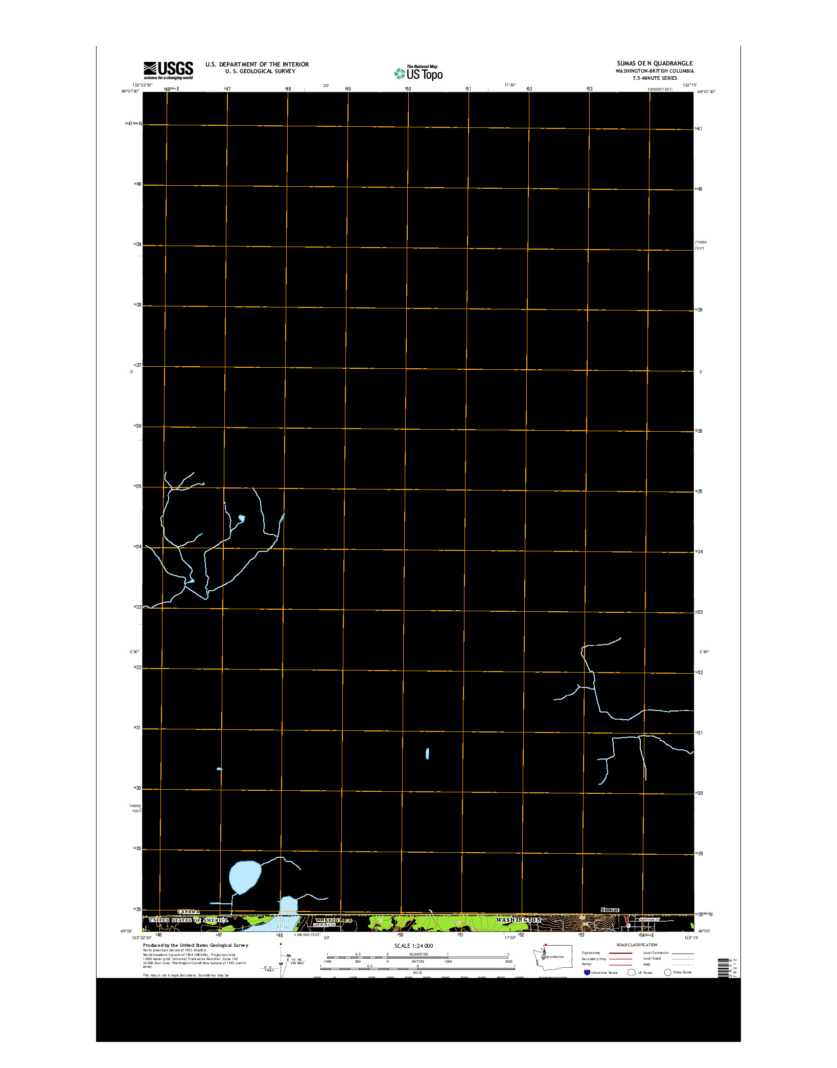 USGS US TOPO 7.5-MINUTE MAP FOR SUMAS OE N, WA-BC 2014