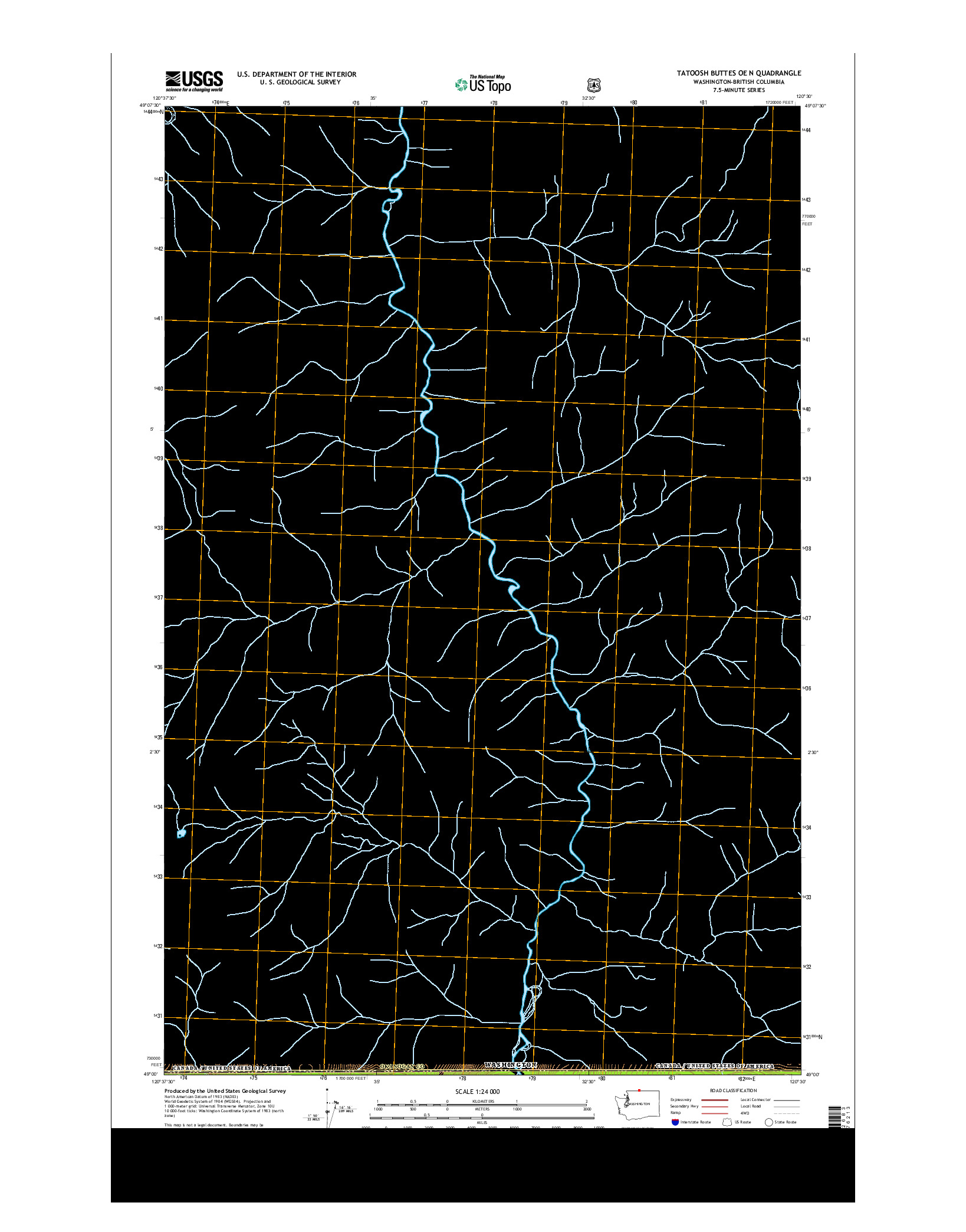 USGS US TOPO 7.5-MINUTE MAP FOR TATOOSH BUTTES OE N, WA-BC 2014